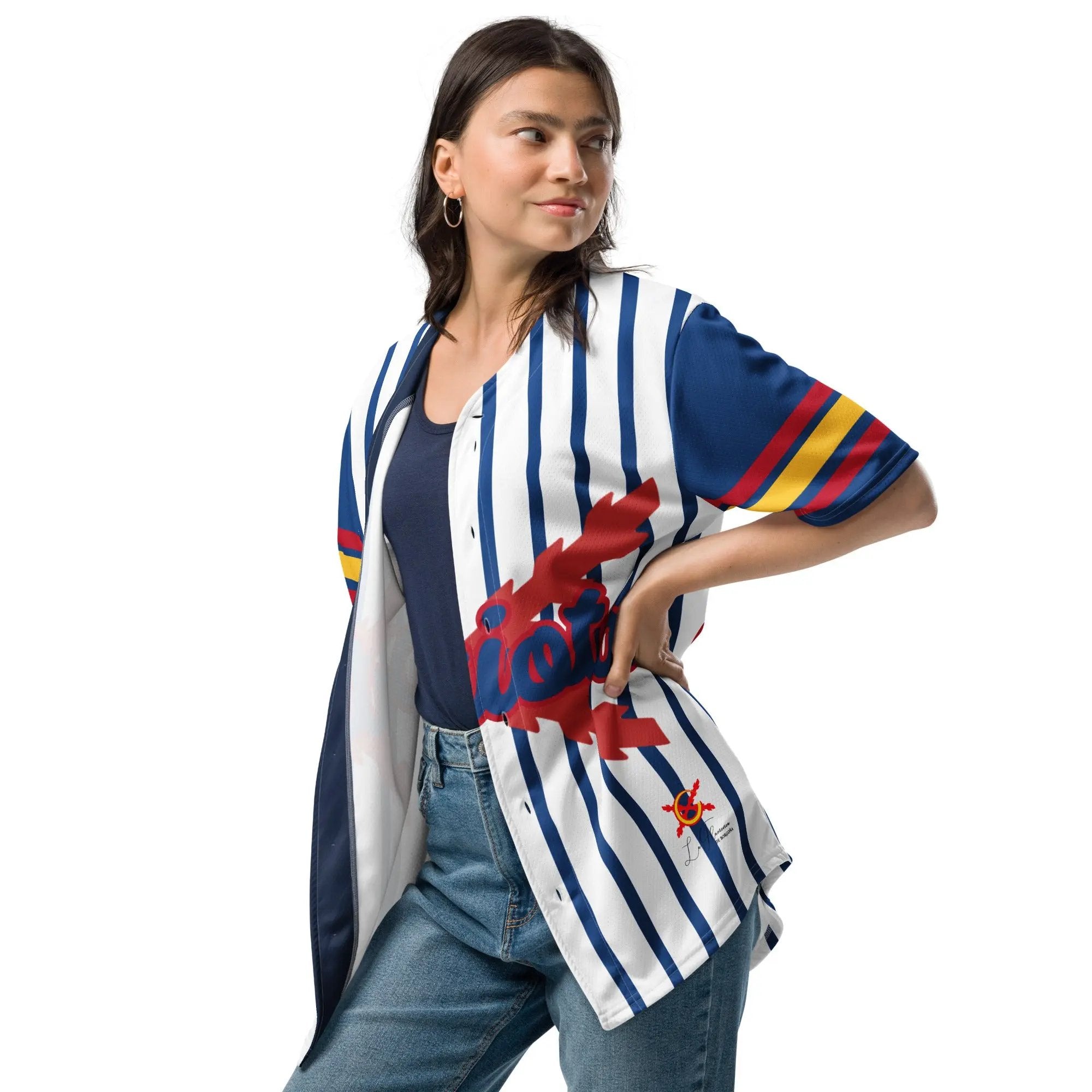 Comprar Camiseta de béisbol reciclada "Patriota Español" La Flamenca de Borgoña Bandera España