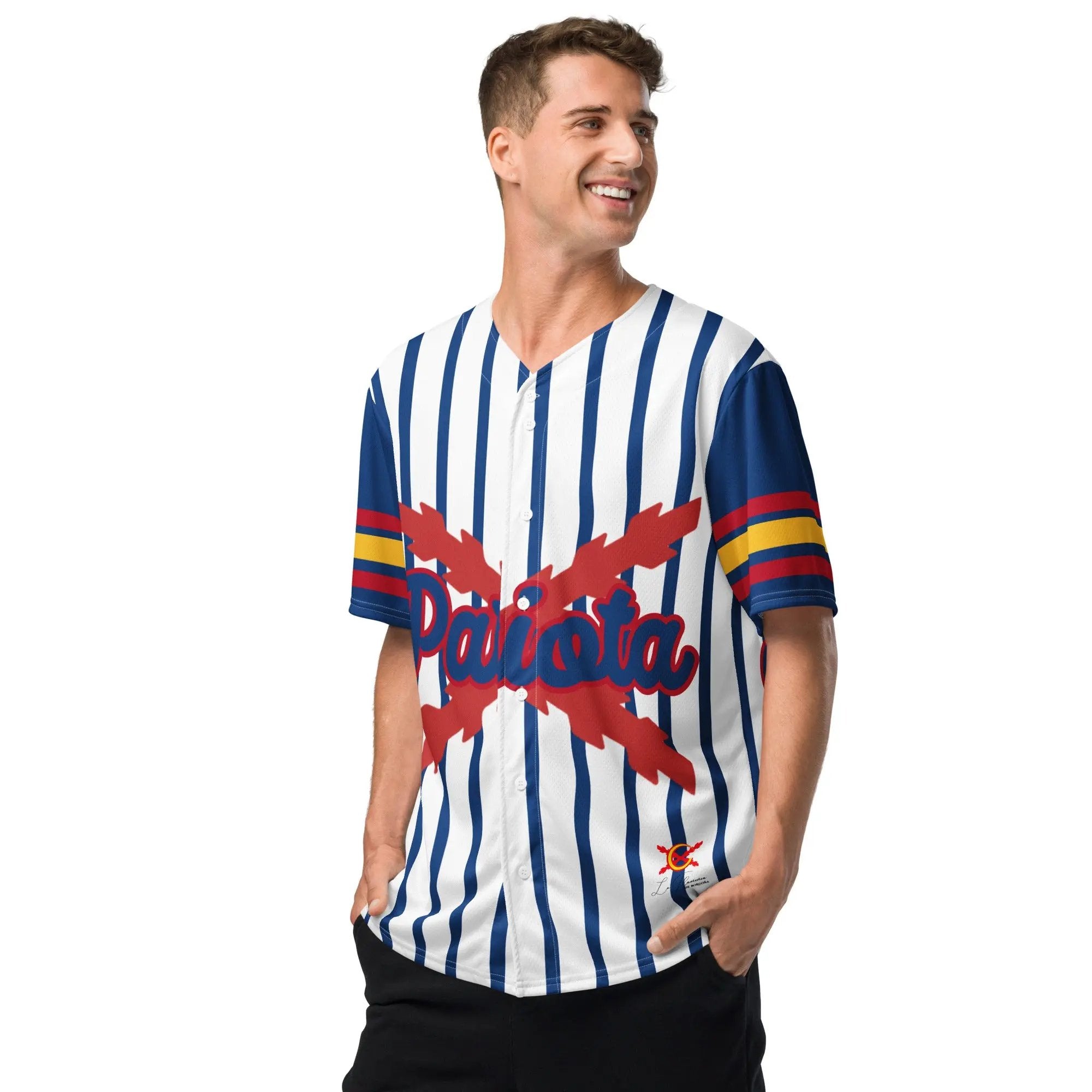Comprar Camiseta de béisbol reciclada "Patriota Español" La Flamenca de Borgoña Bandera España