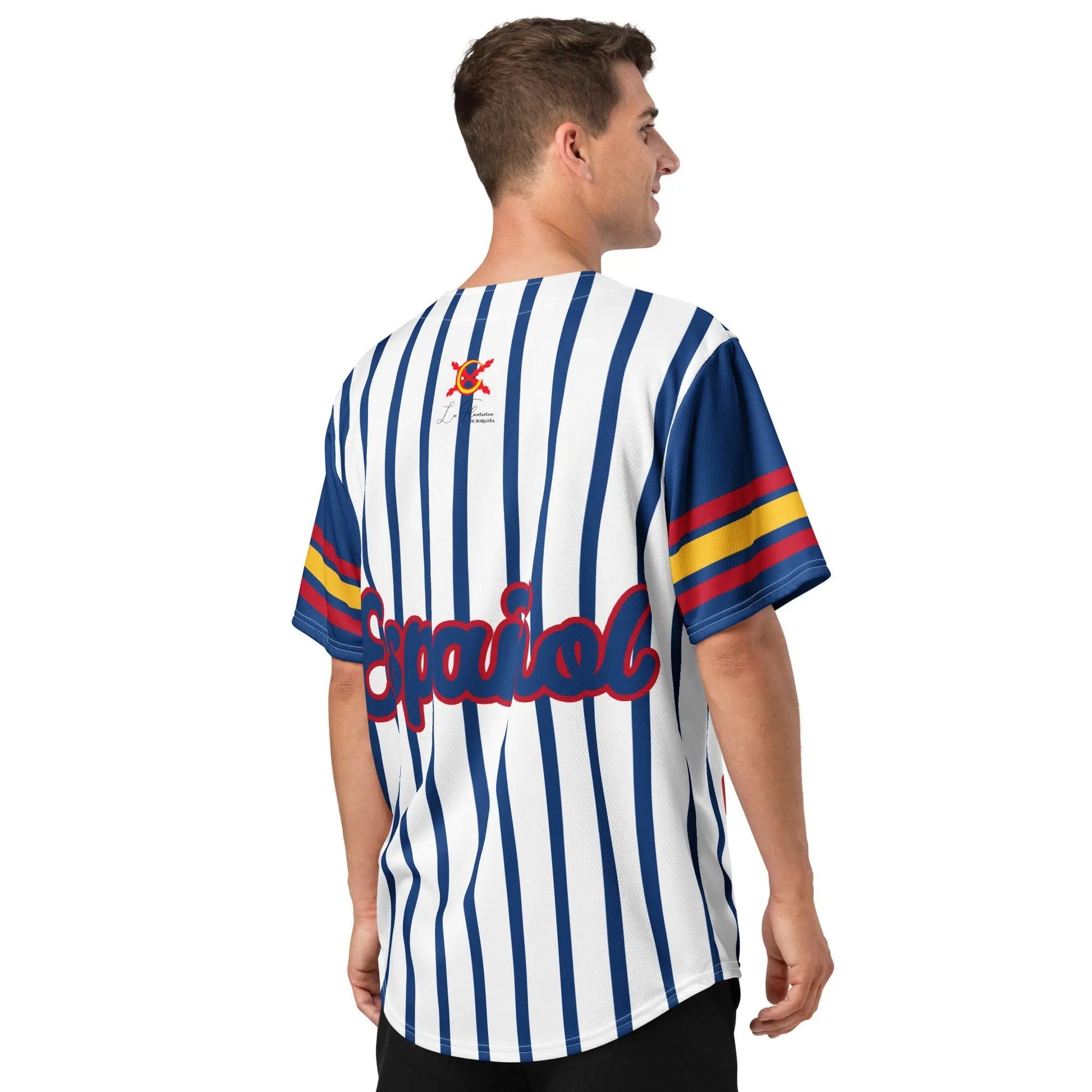 Comprar Camiseta de béisbol reciclada "Patriota Español" La Flamenca de Borgoña Bandera España