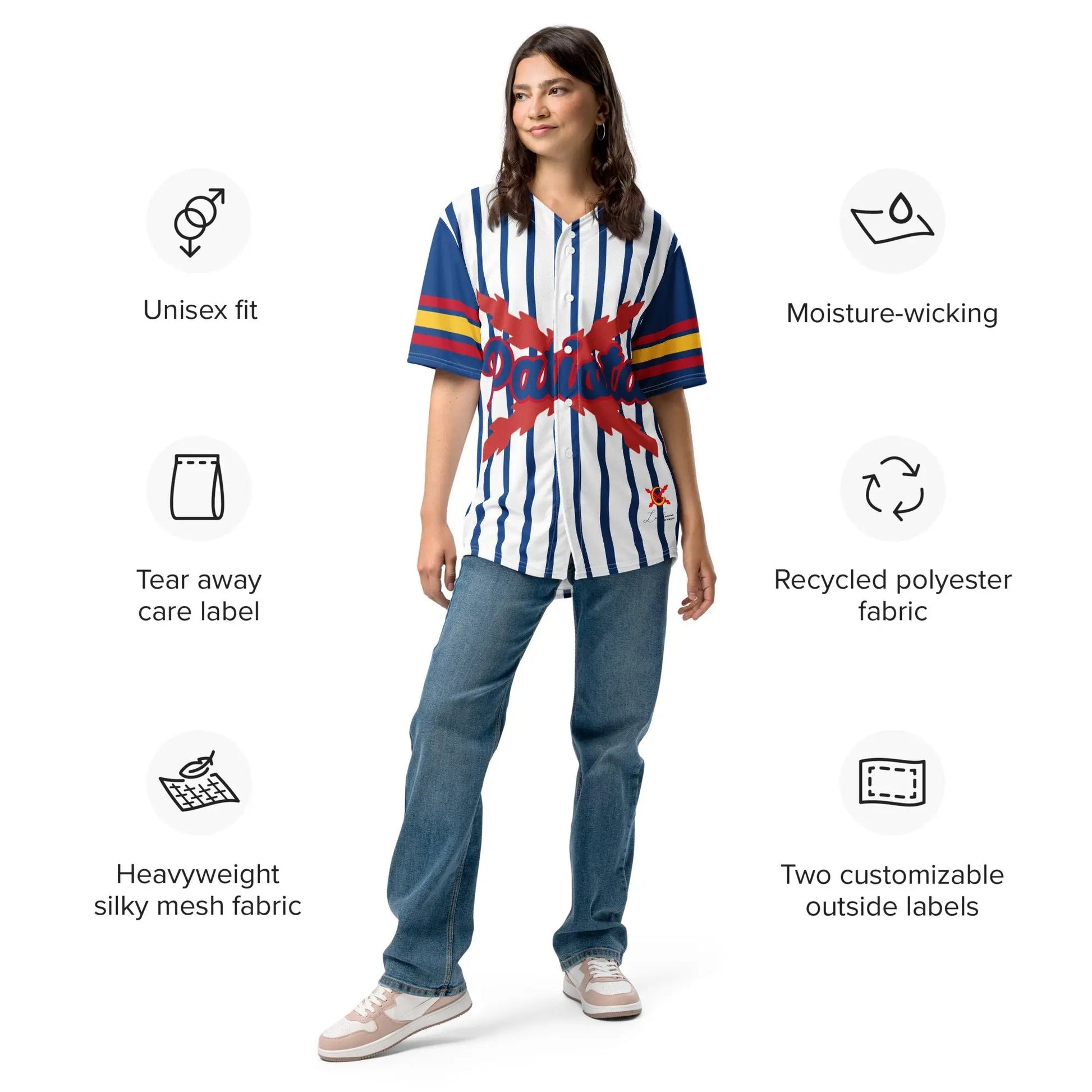 Comprar Camiseta de béisbol reciclada "Patriota Español" La Flamenca de Borgoña Bandera España