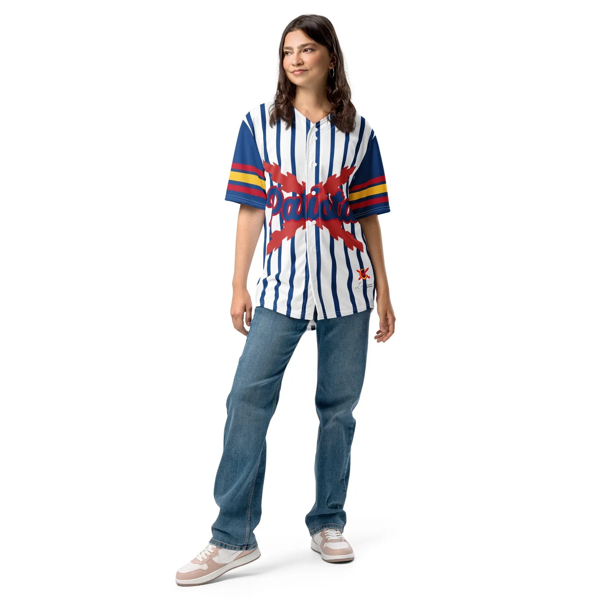 Comprar Camiseta de béisbol reciclada "Patriota Español" La Flamenca de Borgoña Bandera España