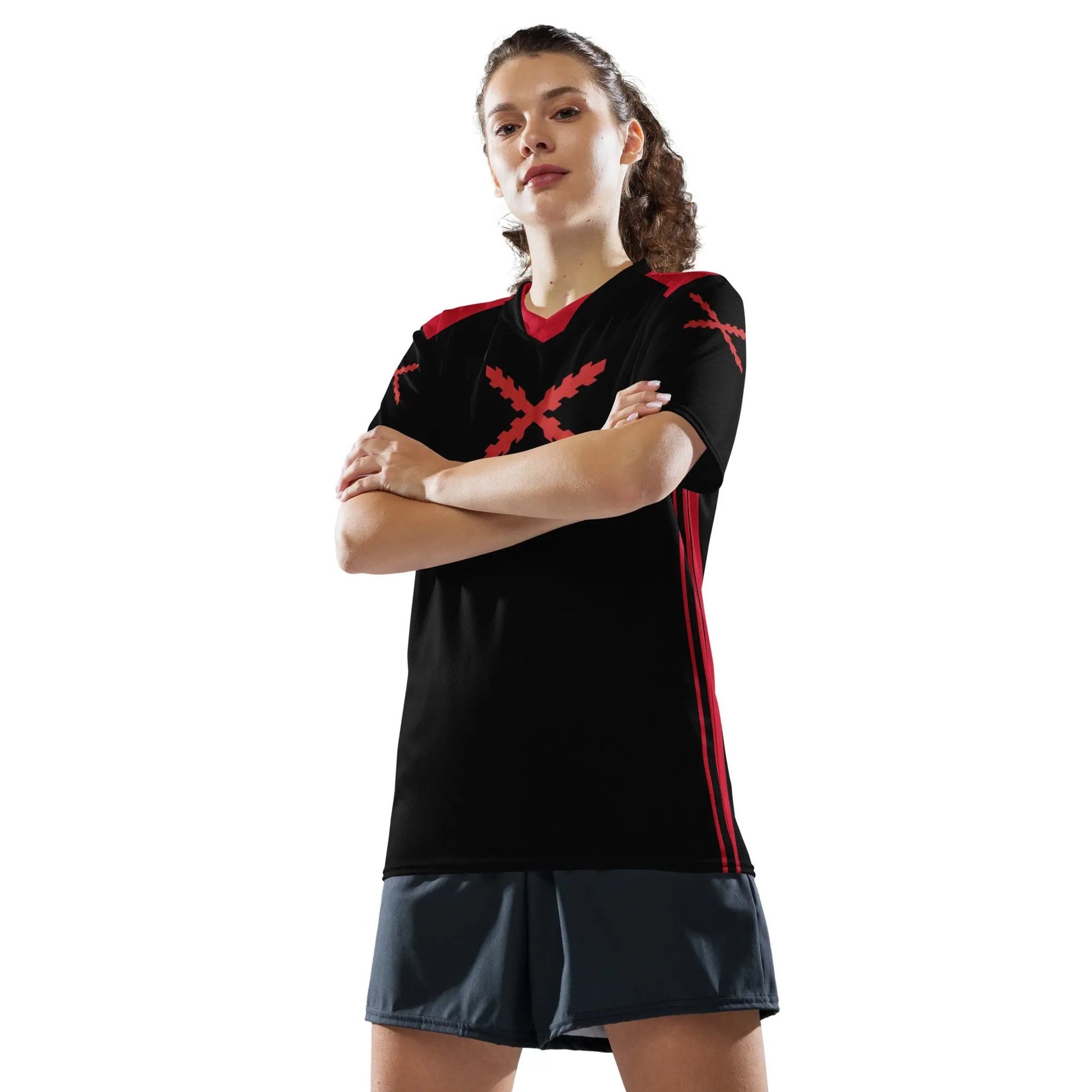 Comprar Camiseta de deporte reciclada unisex Cruz de Borgoña La Flamenca de Borgoña Bandera España
