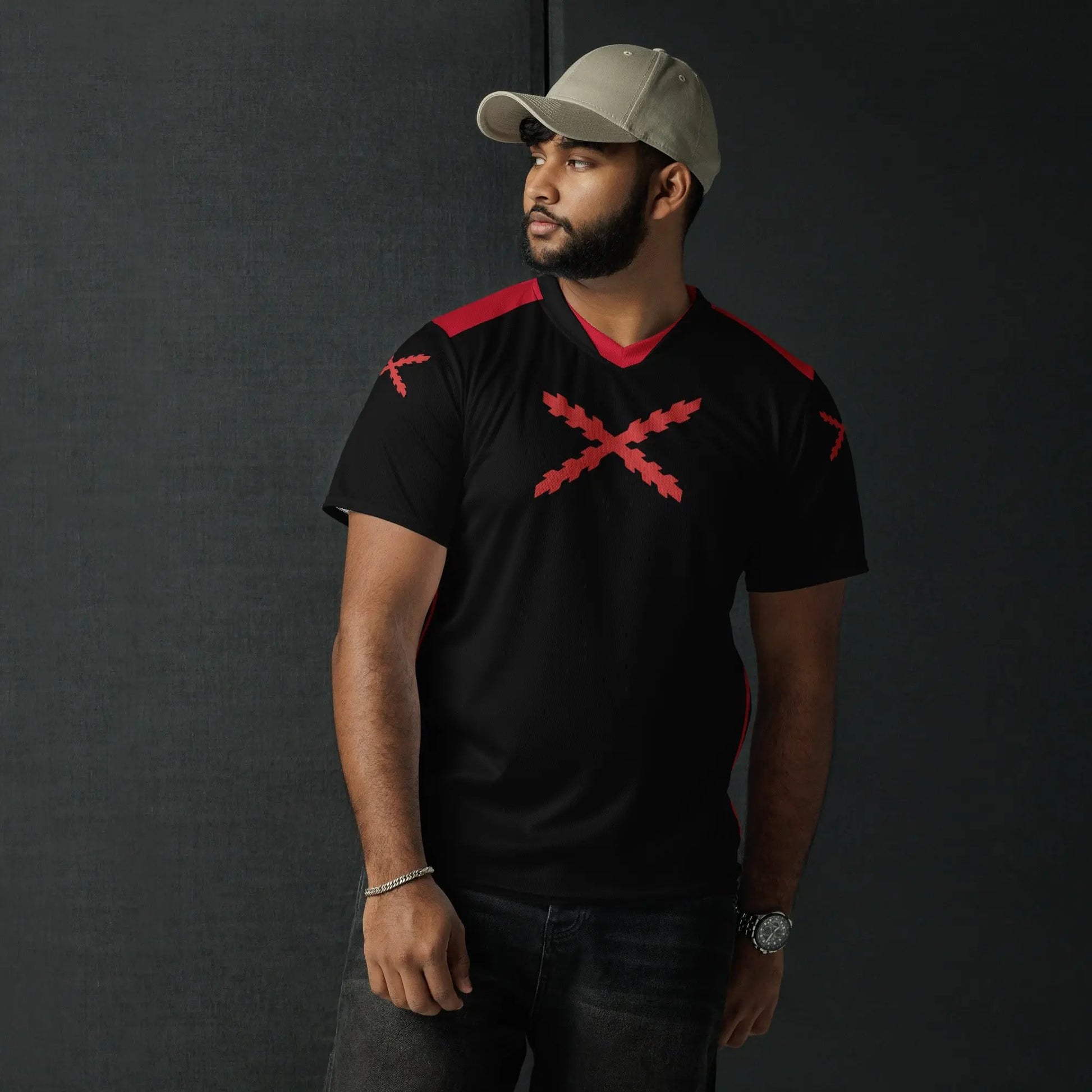 Comprar Camiseta de deporte reciclada unisex Cruz de Borgoña La Flamenca de Borgoña Bandera España