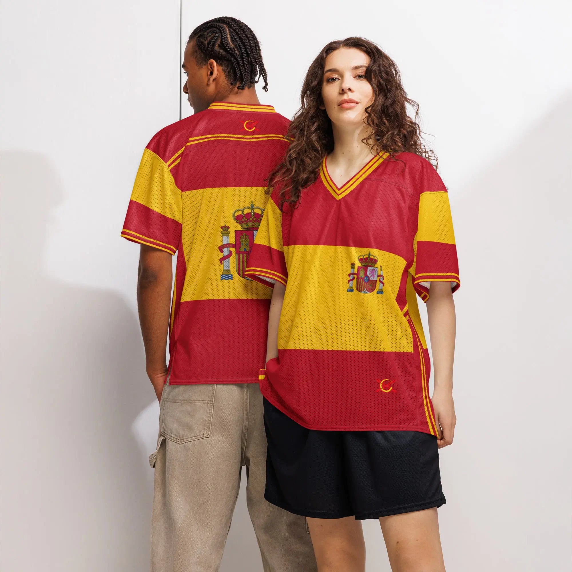 Comprar Camiseta de fútbol americano Bandera España La Flamenca de Borgoña Bandera España