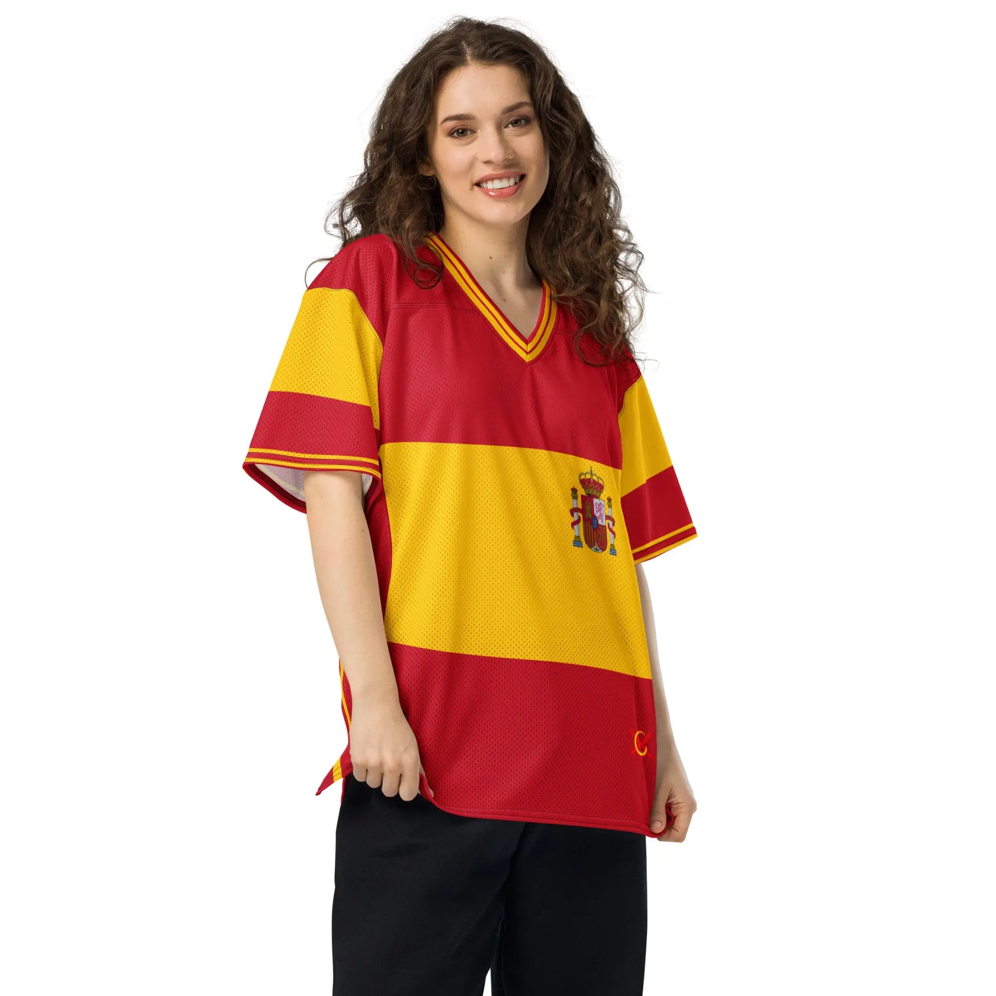 Comprar Camiseta de fútbol americano Bandera España La Flamenca de Borgoña Bandera España