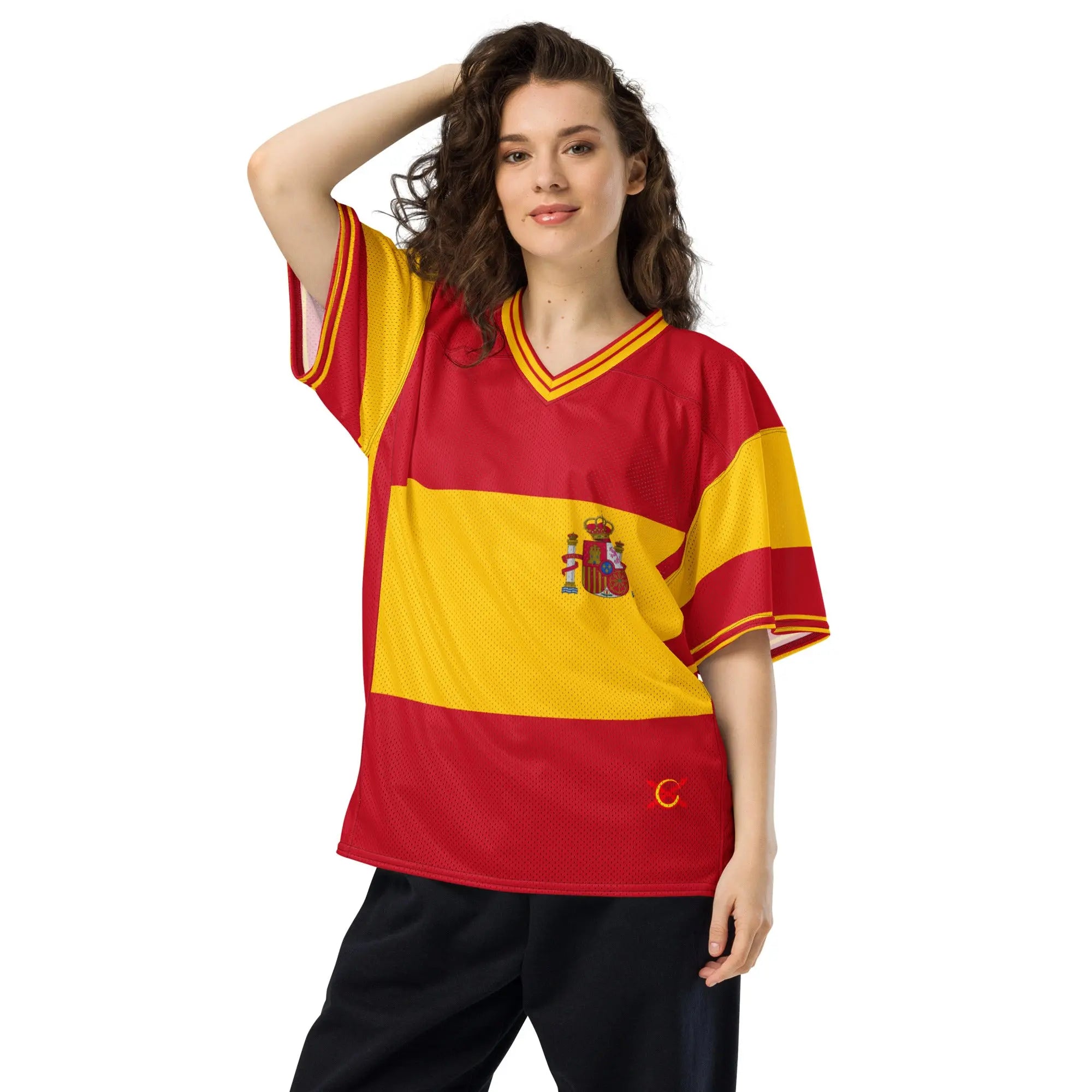Comprar Camiseta de fútbol americano Bandera España La Flamenca de Borgoña Bandera España