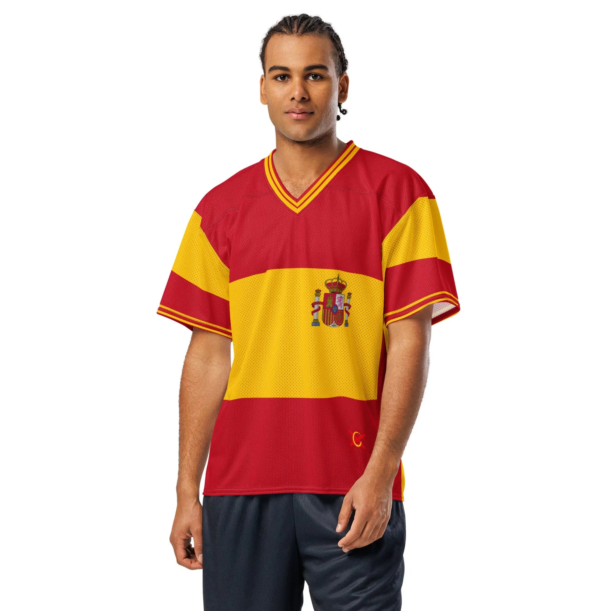 Comprar Camiseta de fútbol americano Bandera España La Flamenca de Borgoña Bandera España