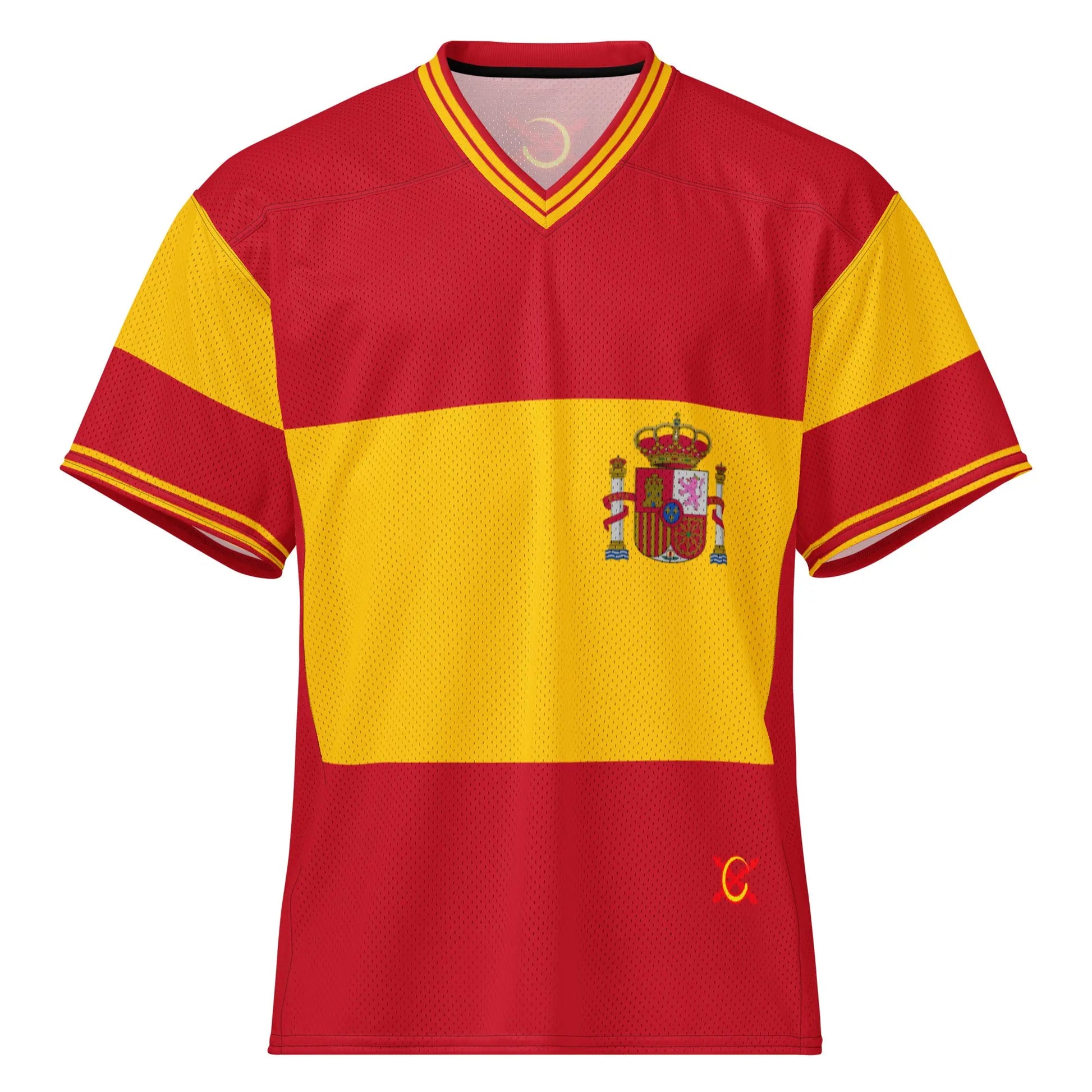 Comprar Camiseta de fútbol americano Bandera España La Flamenca de Borgoña Bandera España