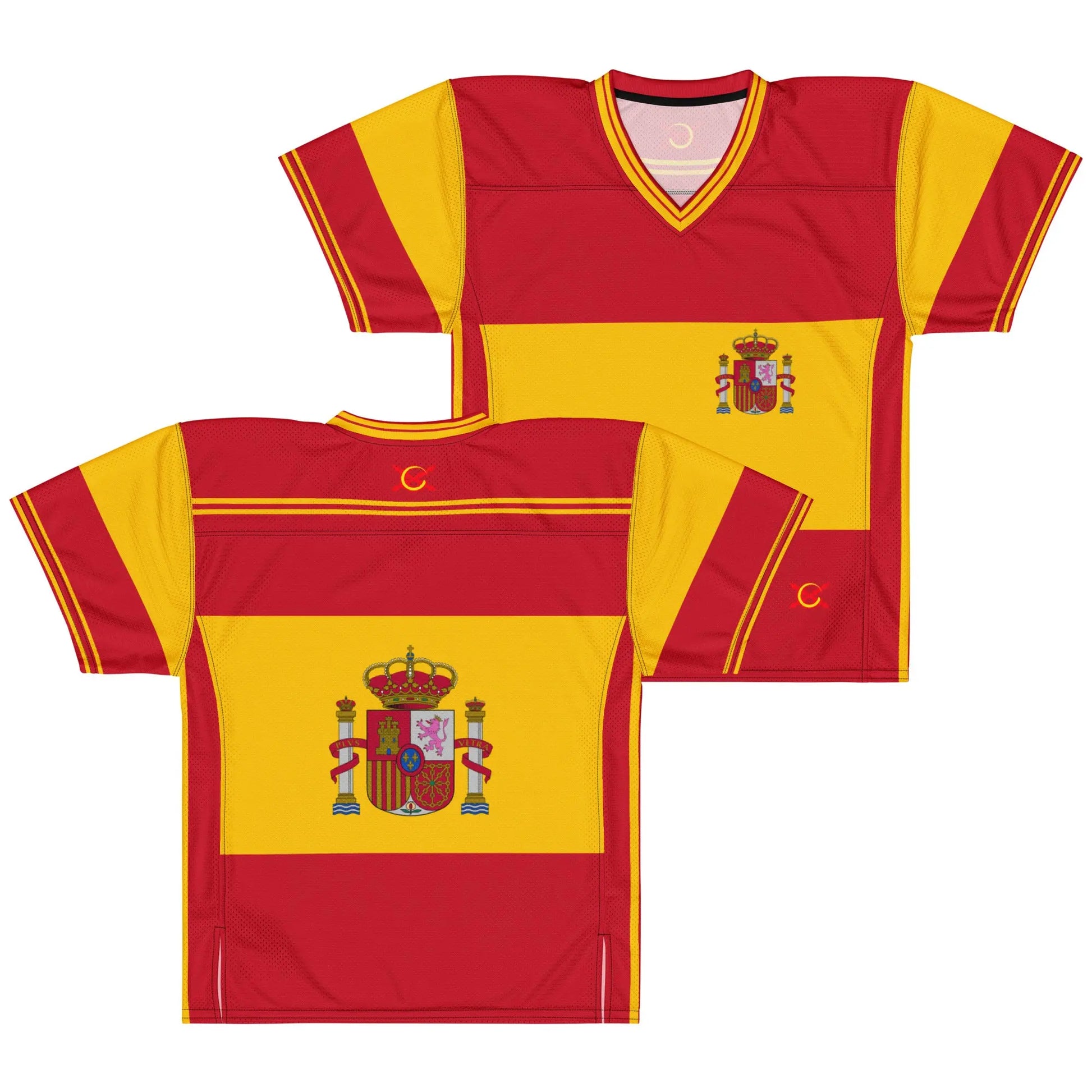 Comprar Camiseta de fútbol americano Bandera España La Flamenca de Borgoña Bandera España