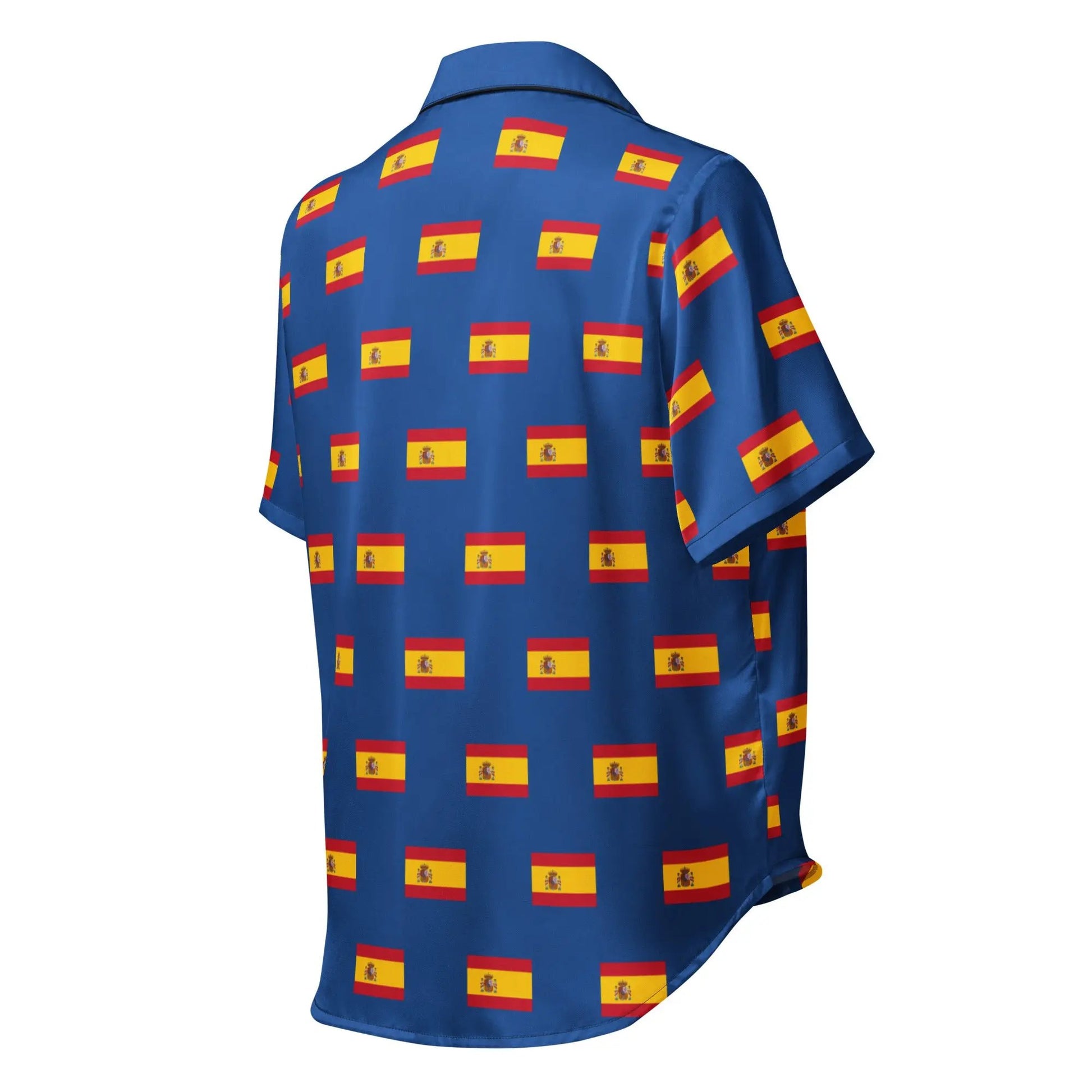 Comprar Camiseta de pijama de manga corta Azul Bandera España con ribete La Flamenca de Borgoña Bandera España