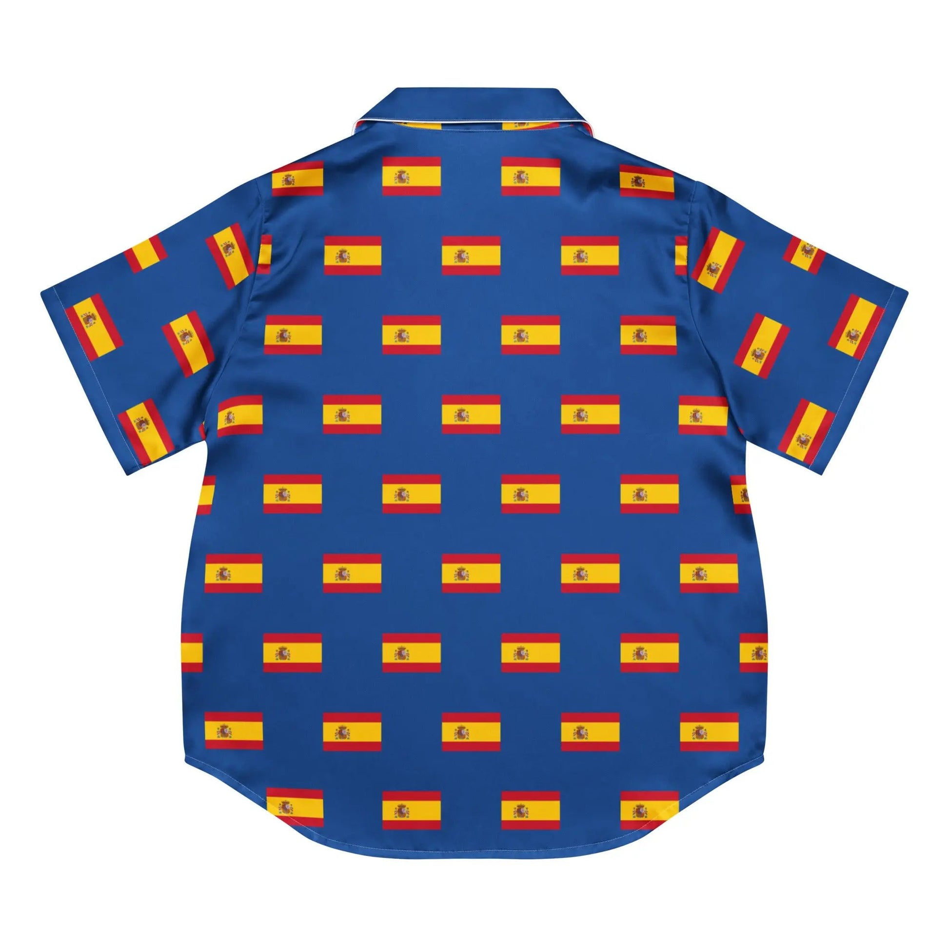 Comprar Camiseta de pijama de manga corta Azul Bandera España con ribete La Flamenca de Borgoña Bandera España