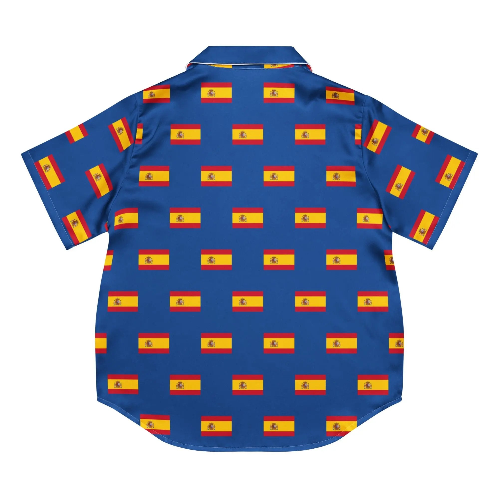 Comprar Camiseta de pijama de manga corta Azul Bandera España con ribete La Flamenca de Borgoña Bandera España