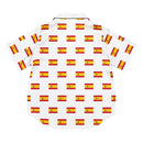 Comprar Camiseta de pijama de manga corta Blanco Bandera España con ribete La Flamenca de Borgoña Bandera España
