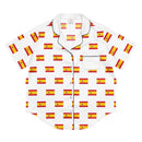 Comprar Camiseta de pijama de manga corta Blanco Bandera España con ribete La Flamenca de Borgoña Bandera España
