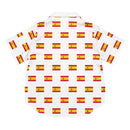 Comprar Camiseta de pijama de manga corta Blanco Bandera España con ribete La Flamenca de Borgoña Bandera España