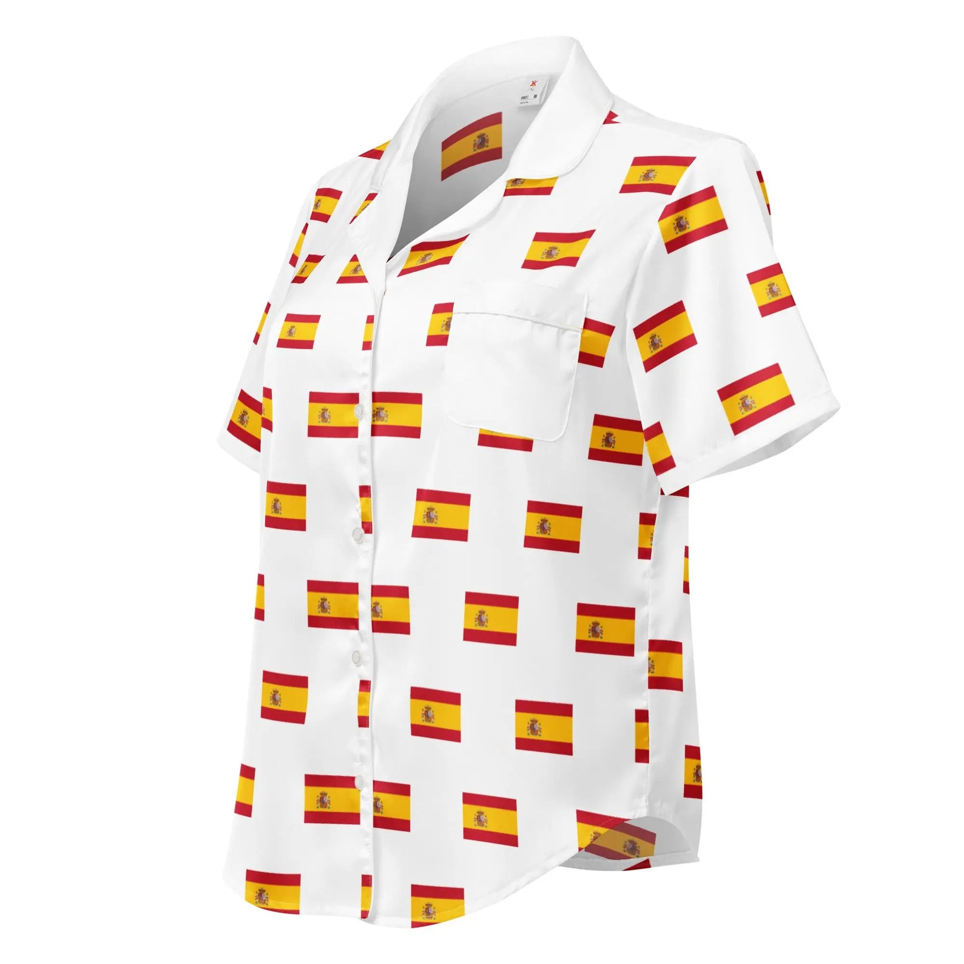 Comprar Camiseta de pijama de manga corta Blanco Bandera España con ribete La Flamenca de Borgoña Bandera España