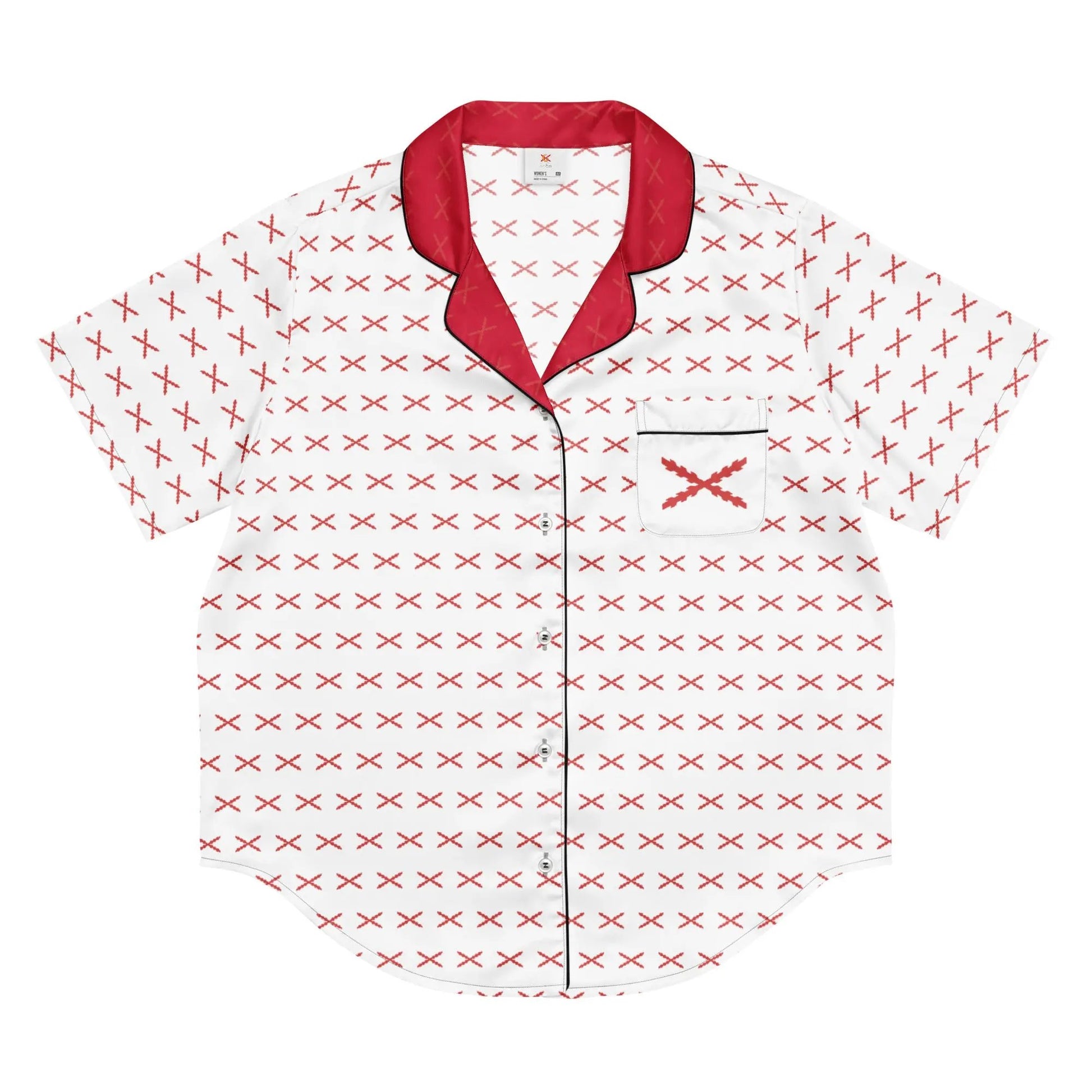 Comprar Camiseta de pijama de manga corta Cruz de Borgoña con ribete La Flamenca de Borgoña Bandera España