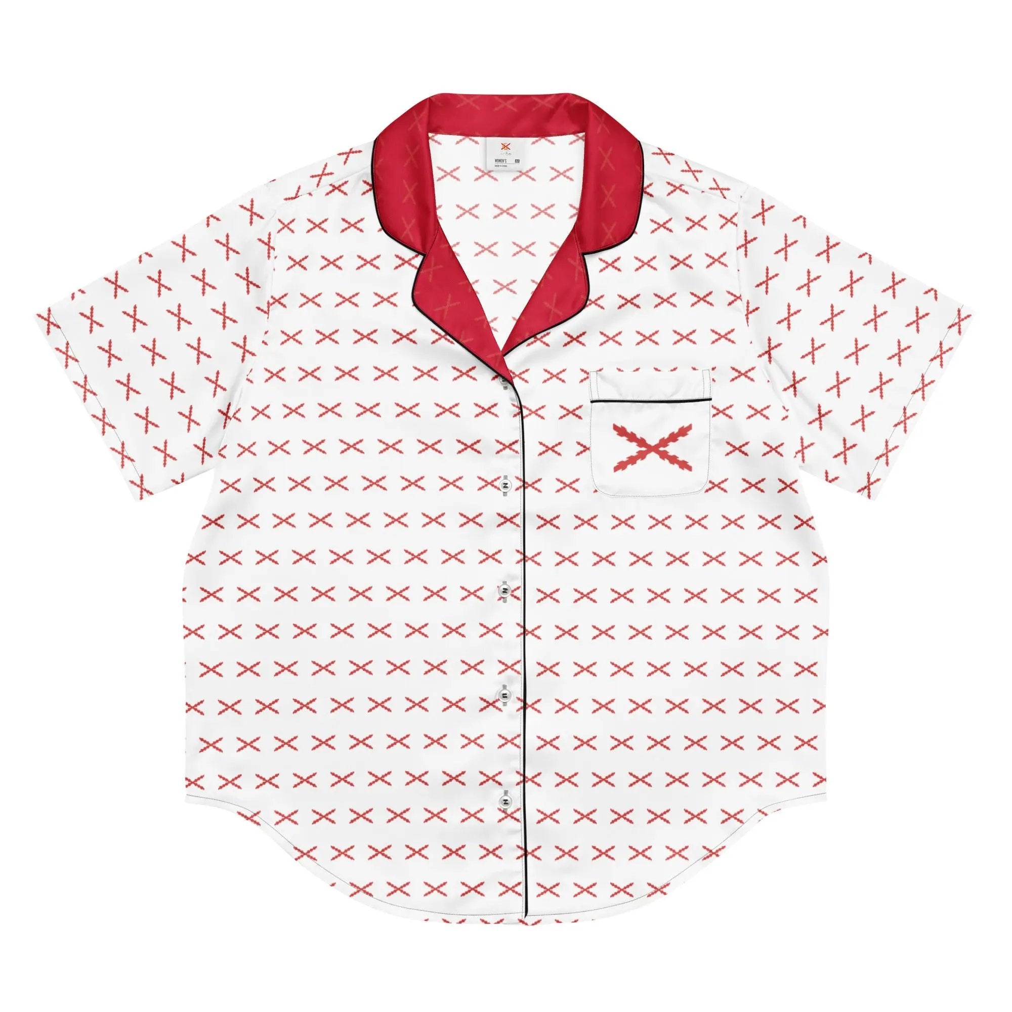 Comprar Camiseta de pijama de manga corta Cruz de Borgoña con ribete La Flamenca de Borgoña Bandera España