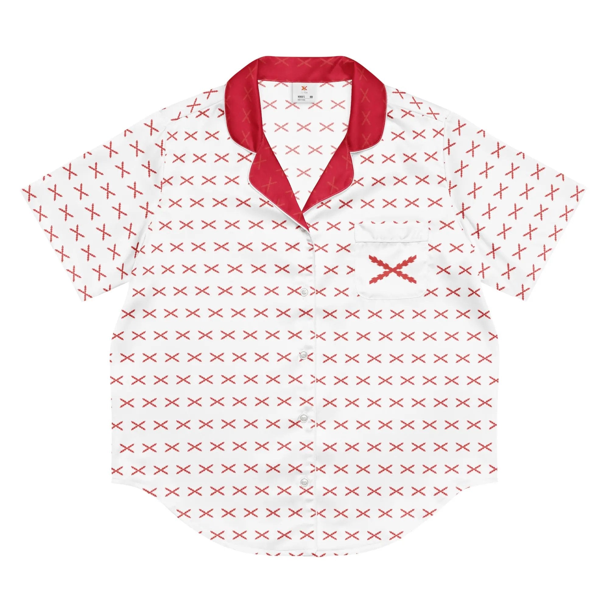 Comprar Camiseta de pijama de manga corta Cruz de Borgoña con ribete La Flamenca de Borgoña Bandera España