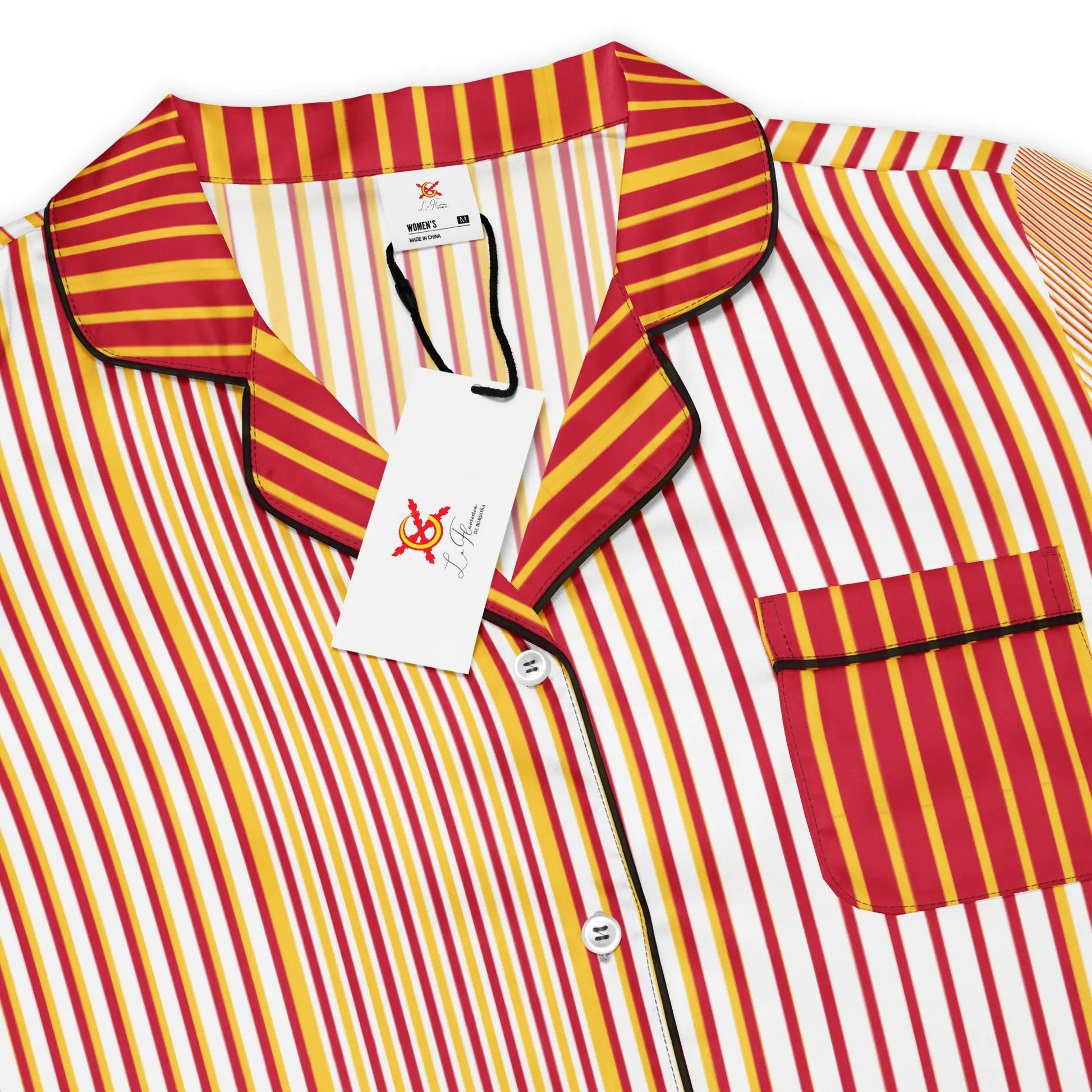 Comprar Camiseta de pijama de manga corta Líneas La Flamenca de Borgoña Bandera España