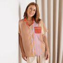 Comprar Camiseta de pijama de manga corta Líneas La Flamenca de Borgoña Bandera España