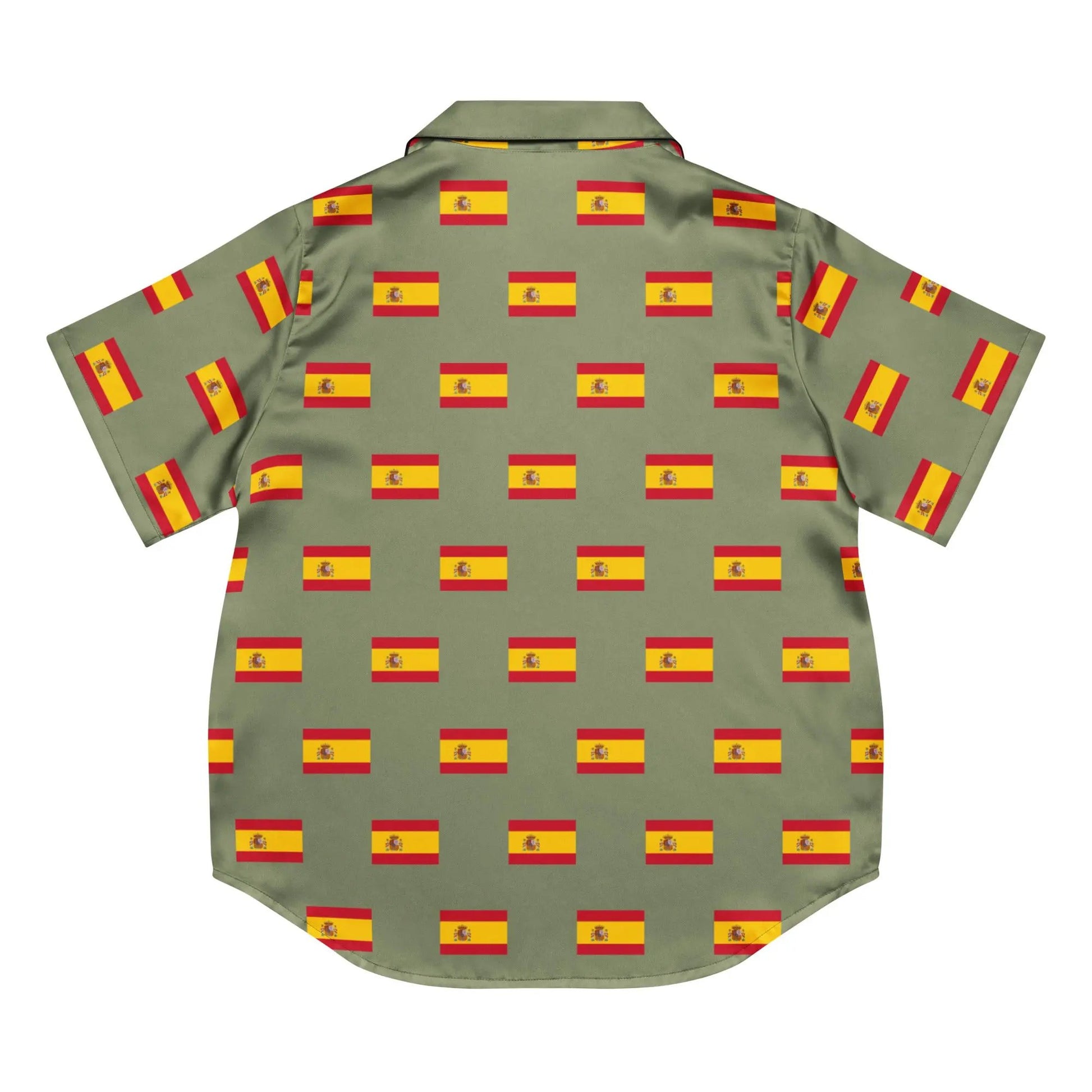 Comprar Camiseta de pijama de manga corta Verde Bandera España con ribete La Flamenca de Borgoña Bandera España