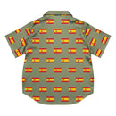 Comprar Camiseta de pijama de manga corta Verde Bandera España con ribete La Flamenca de Borgoña Bandera España