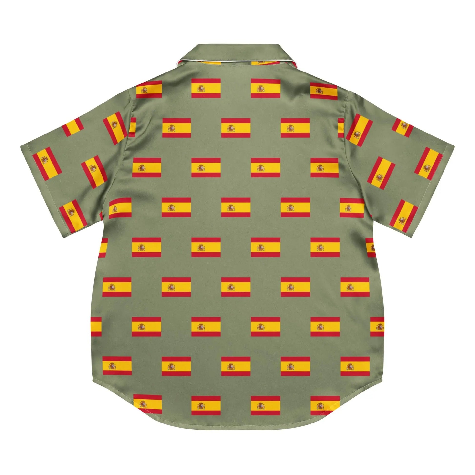 Comprar Camiseta de pijama de manga corta Verde Bandera España con ribete La Flamenca de Borgoña Bandera España