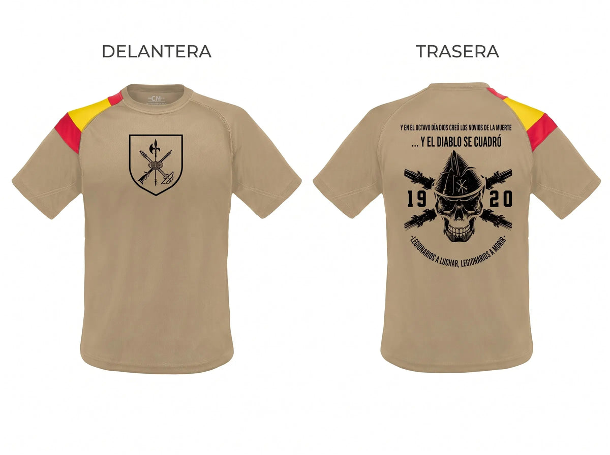 Comprar Camiseta técnica de la Legión Española «1920» · Color arena La Flamenca de Borgoña Bandera España