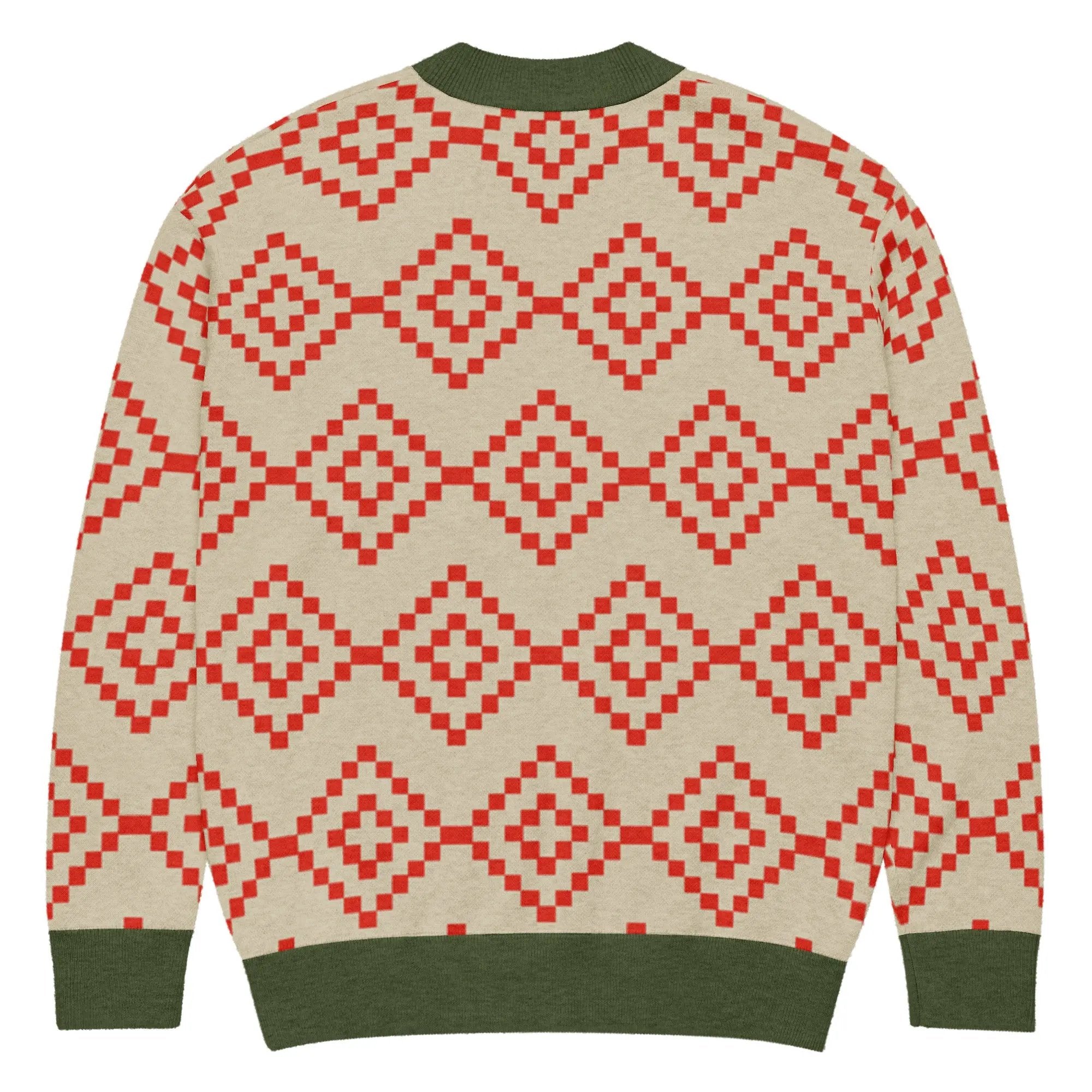 Comprar Cárdigan de punto Verde y marrón La Flamenca de Borgoña Bandera España