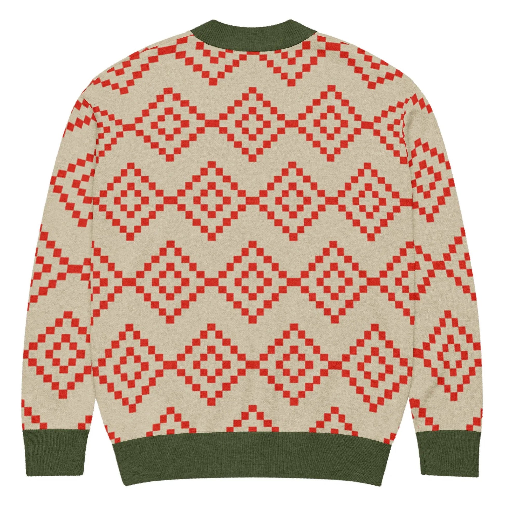 Comprar Cárdigan de punto Verde y marrón La Flamenca de Borgoña Bandera España