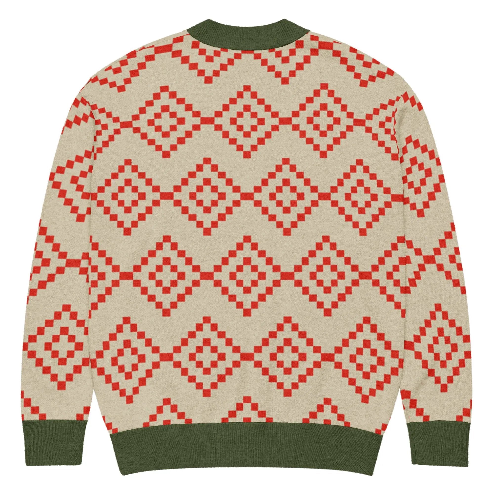 Comprar Cárdigan de punto Verde y marrón La Flamenca de Borgoña Bandera España