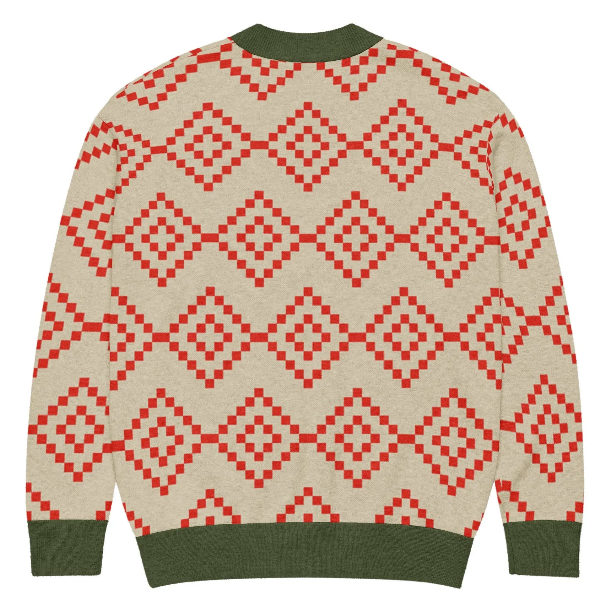 Comprar Cárdigan de punto Verde y marrón La Flamenca de Borgoña Bandera España