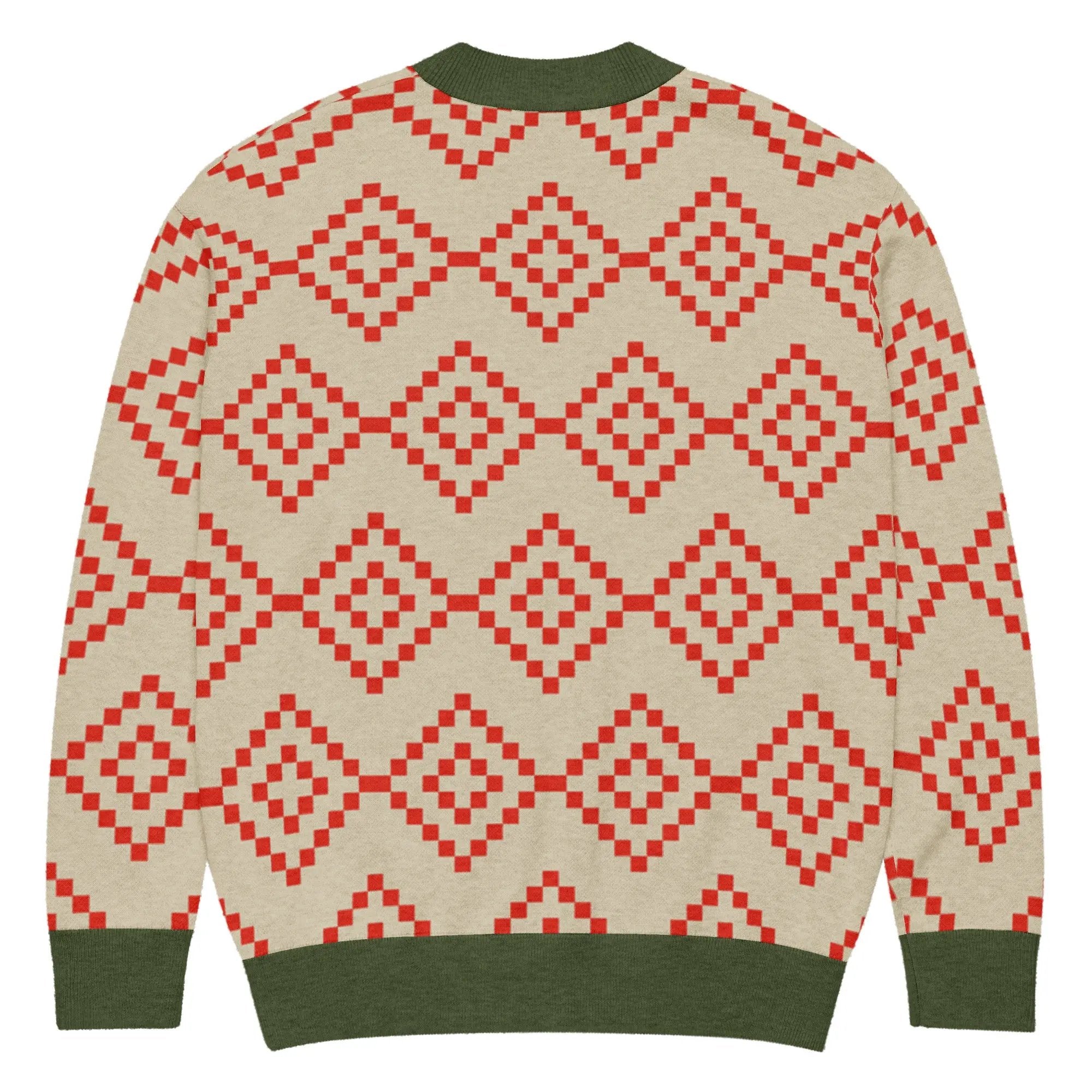 Comprar Cárdigan de punto Verde y marrón La Flamenca de Borgoña Bandera España