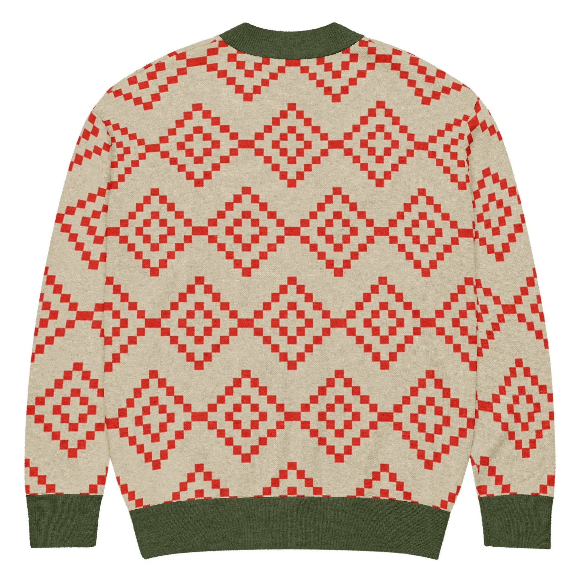 Comprar Cárdigan de punto Verde y marrón La Flamenca de Borgoña Bandera España