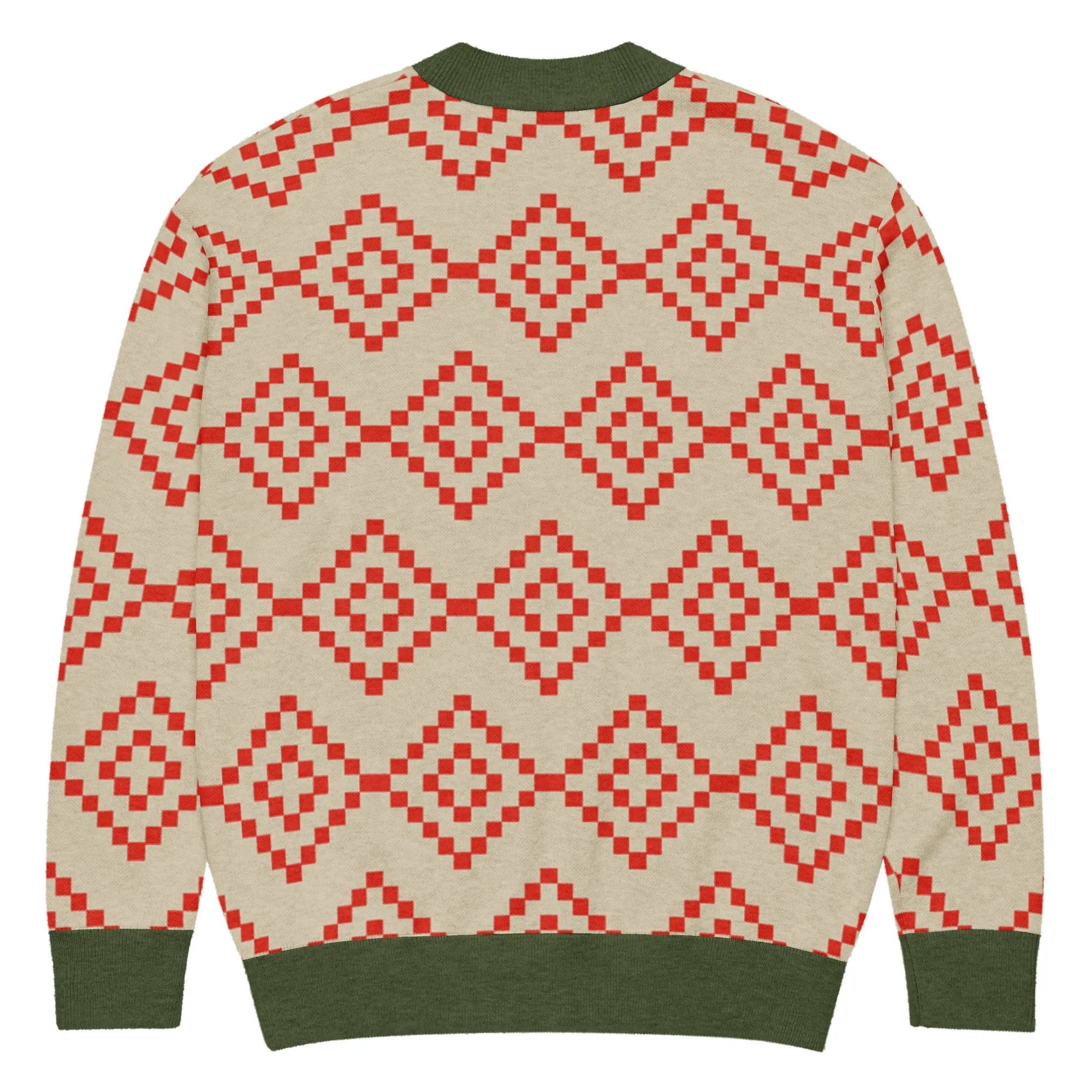 Comprar Cárdigan de punto Verde y marrón La Flamenca de Borgoña Bandera España