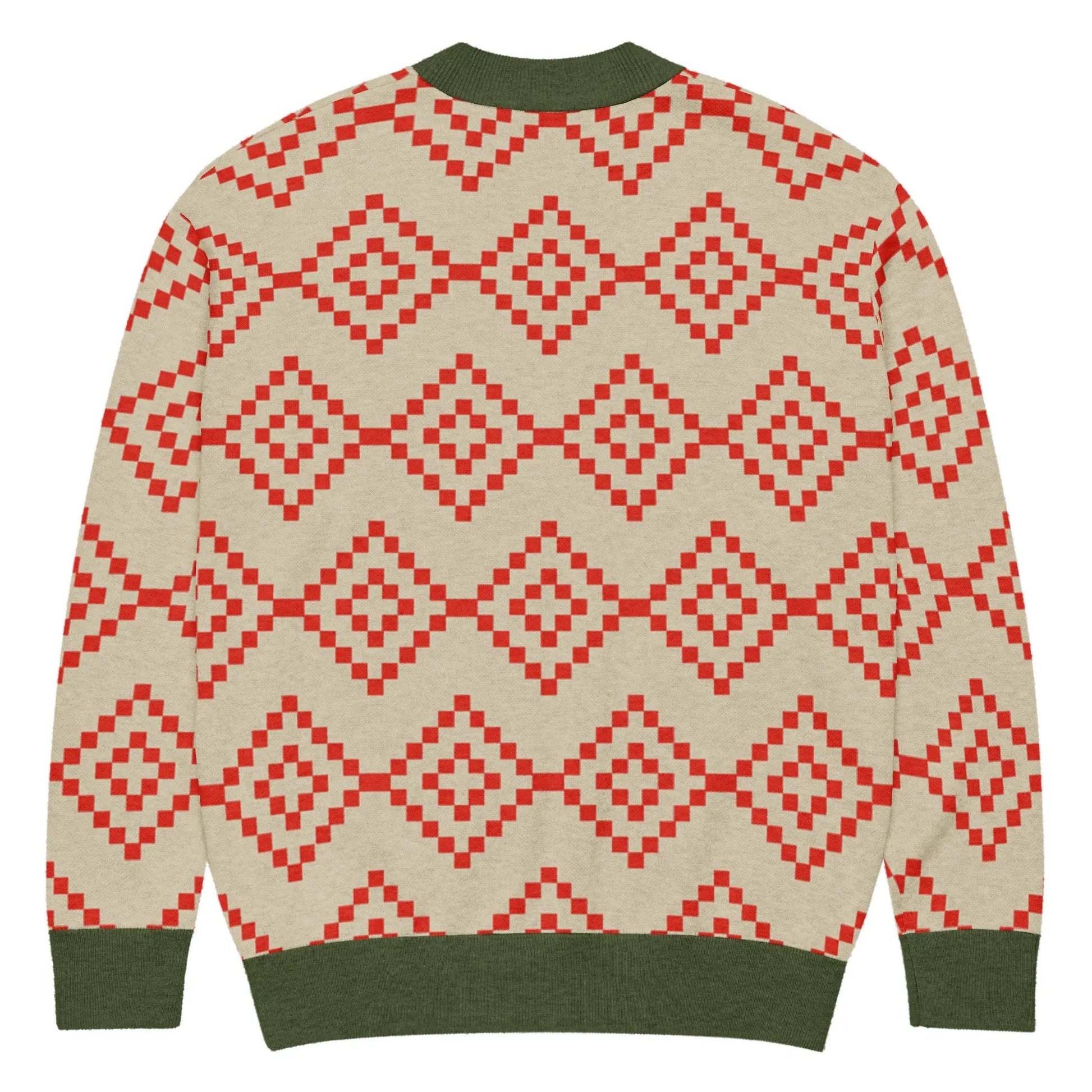 Comprar Cárdigan de punto Verde y marrón La Flamenca de Borgoña Bandera España