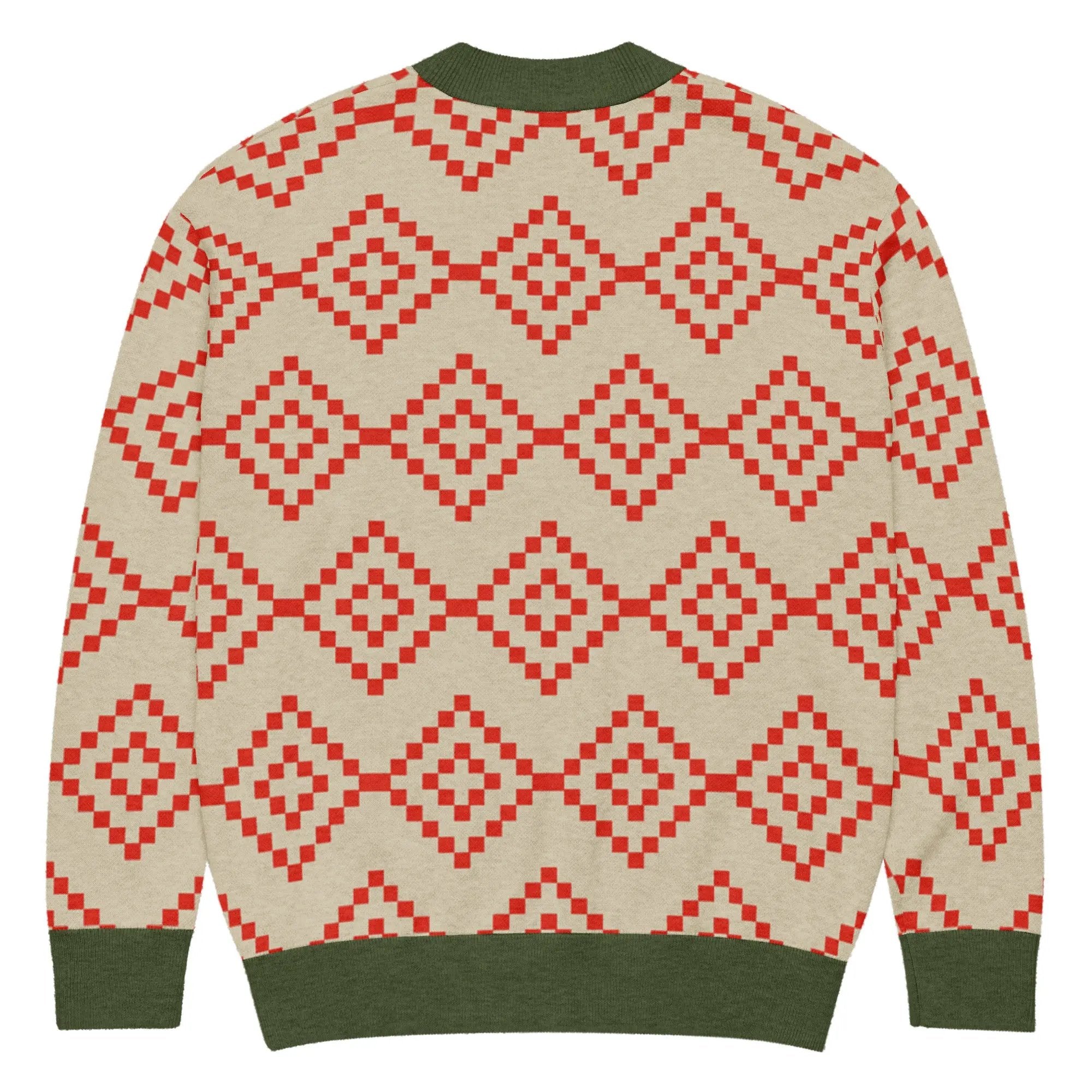 Comprar Cárdigan de punto Verde y marrón La Flamenca de Borgoña Bandera España