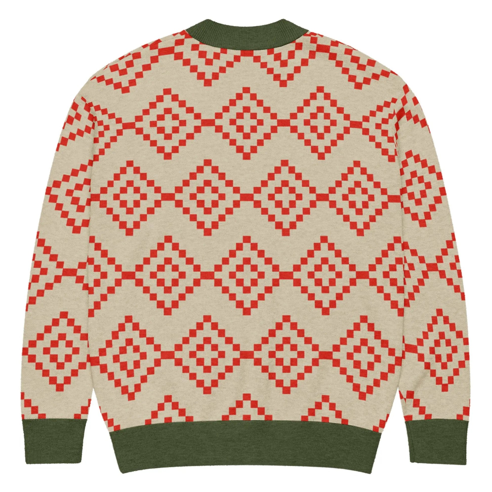 Comprar Cárdigan de punto Verde y marrón La Flamenca de Borgoña Bandera España