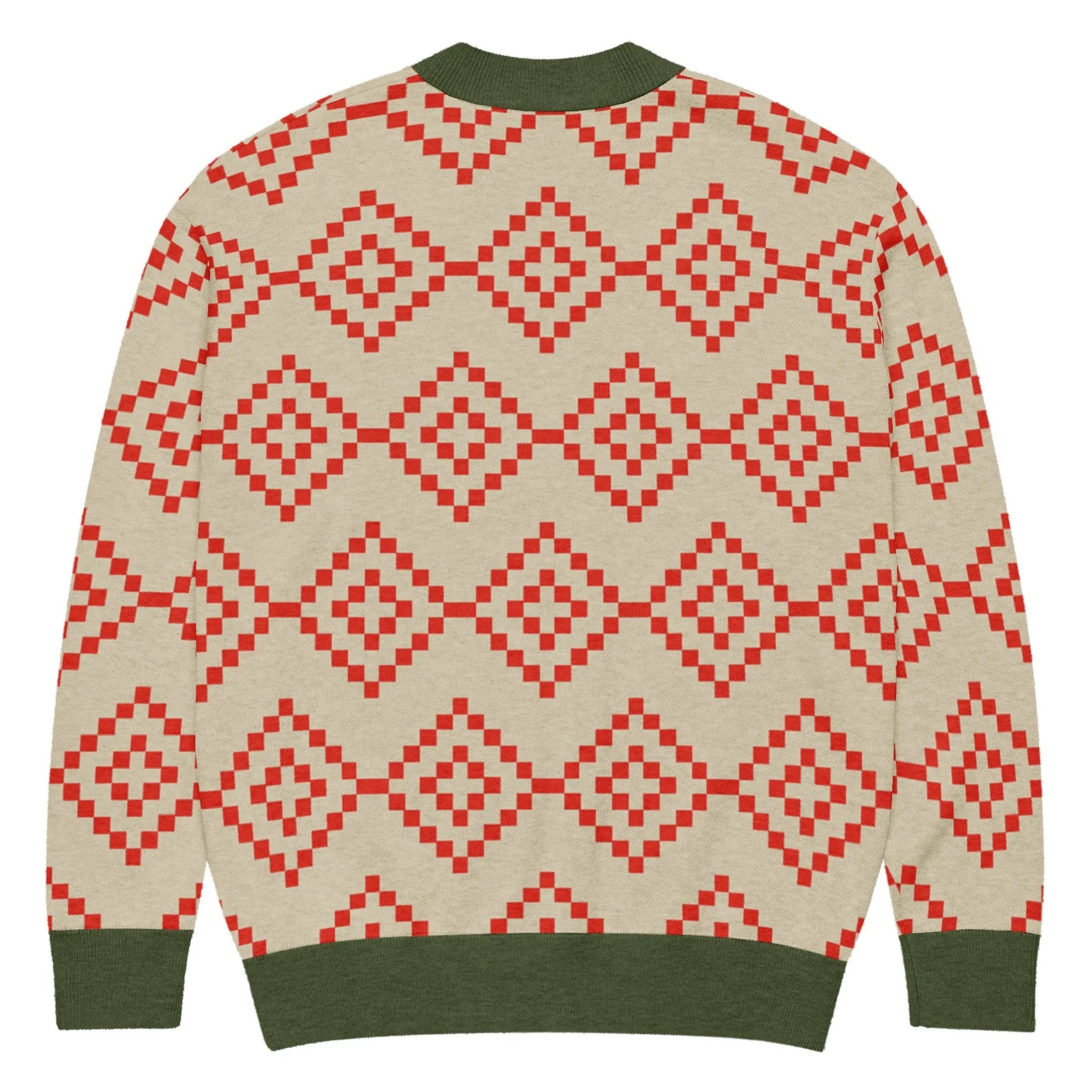 Comprar Cárdigan de punto Verde y marrón La Flamenca de Borgoña Bandera España