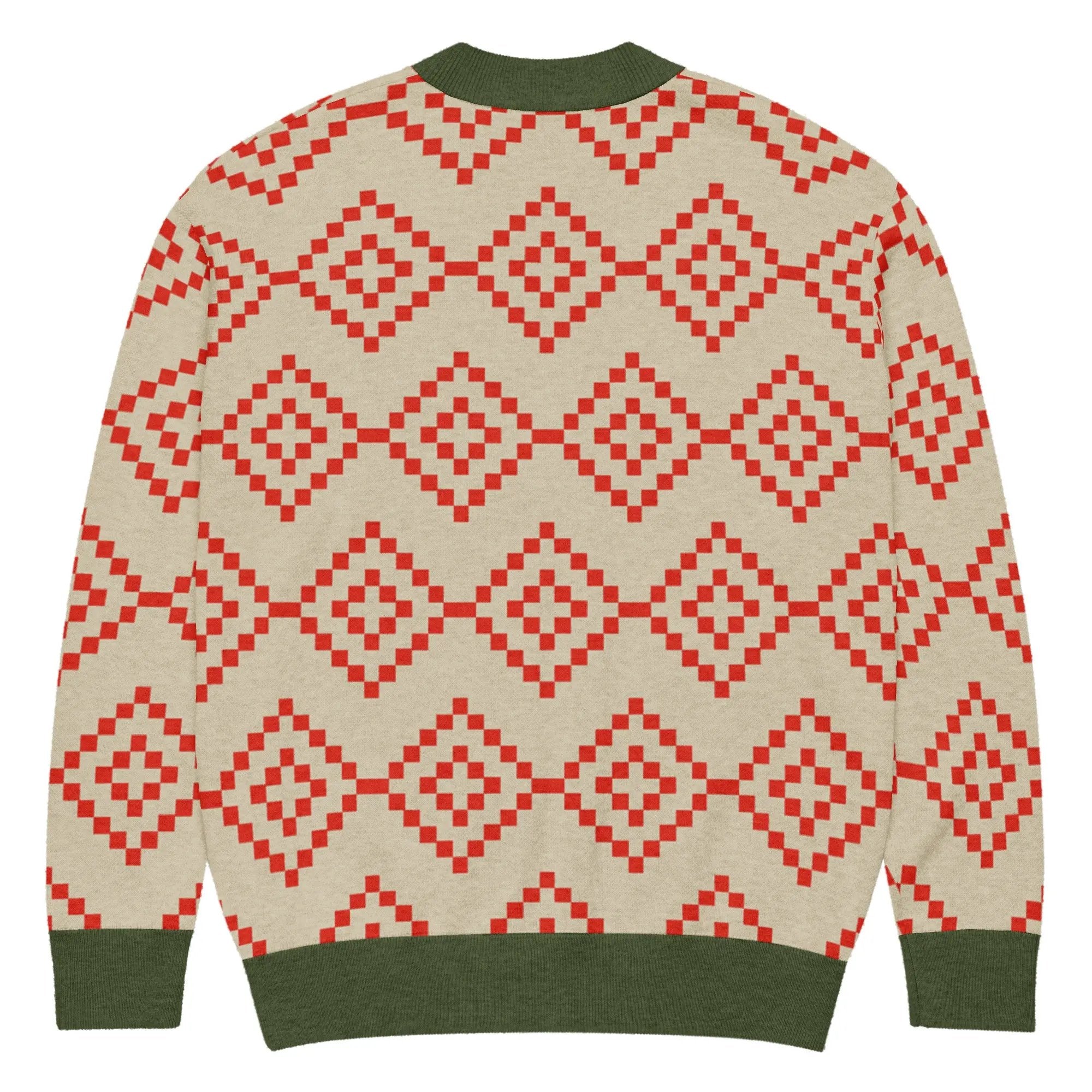 Comprar Cárdigan de punto Verde y marrón La Flamenca de Borgoña Bandera España