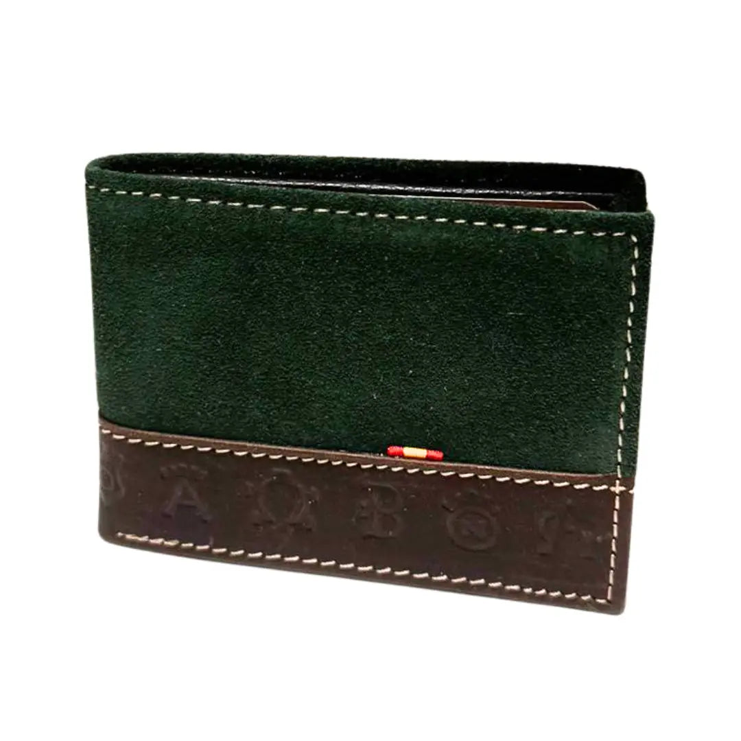 Comprar Cartera serraje verde y sellado taurino hierros (Copy) La Flamenca de Borgoña Bandera España