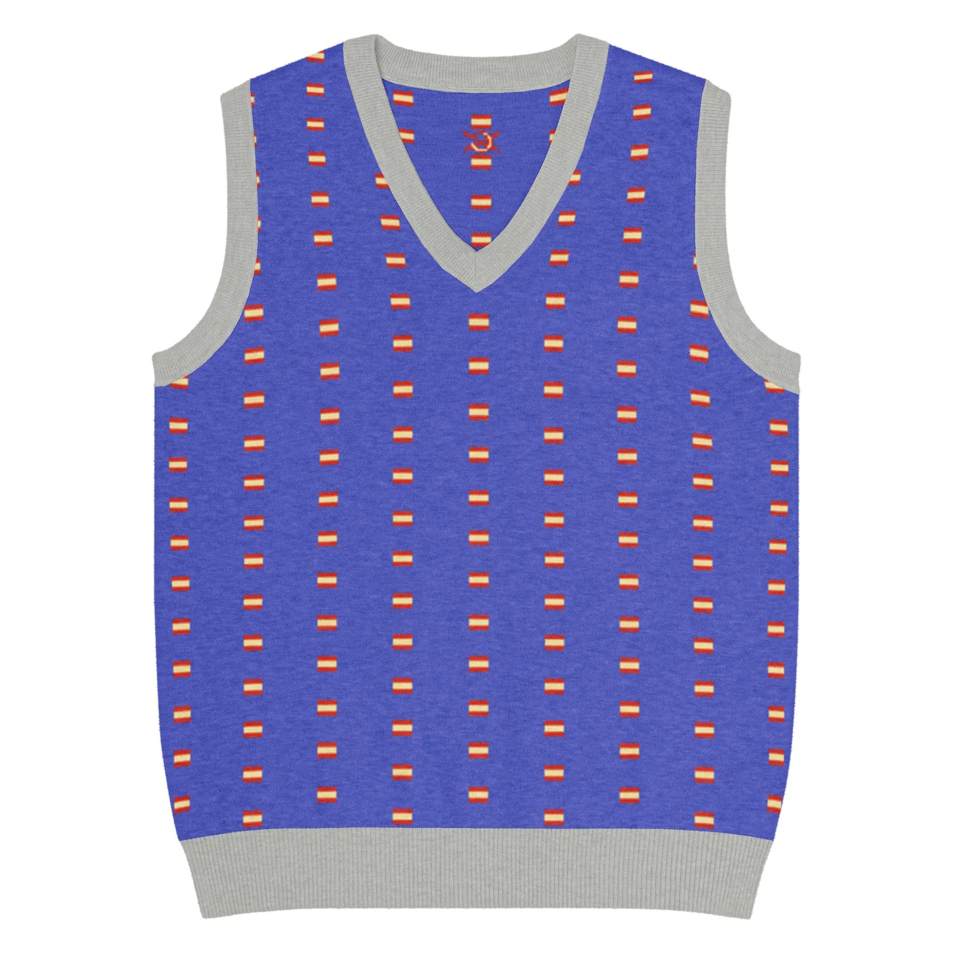 Comprar Chaleco Bandera España de punto con cuello pico La Flamenca de Borgoña Bandera España