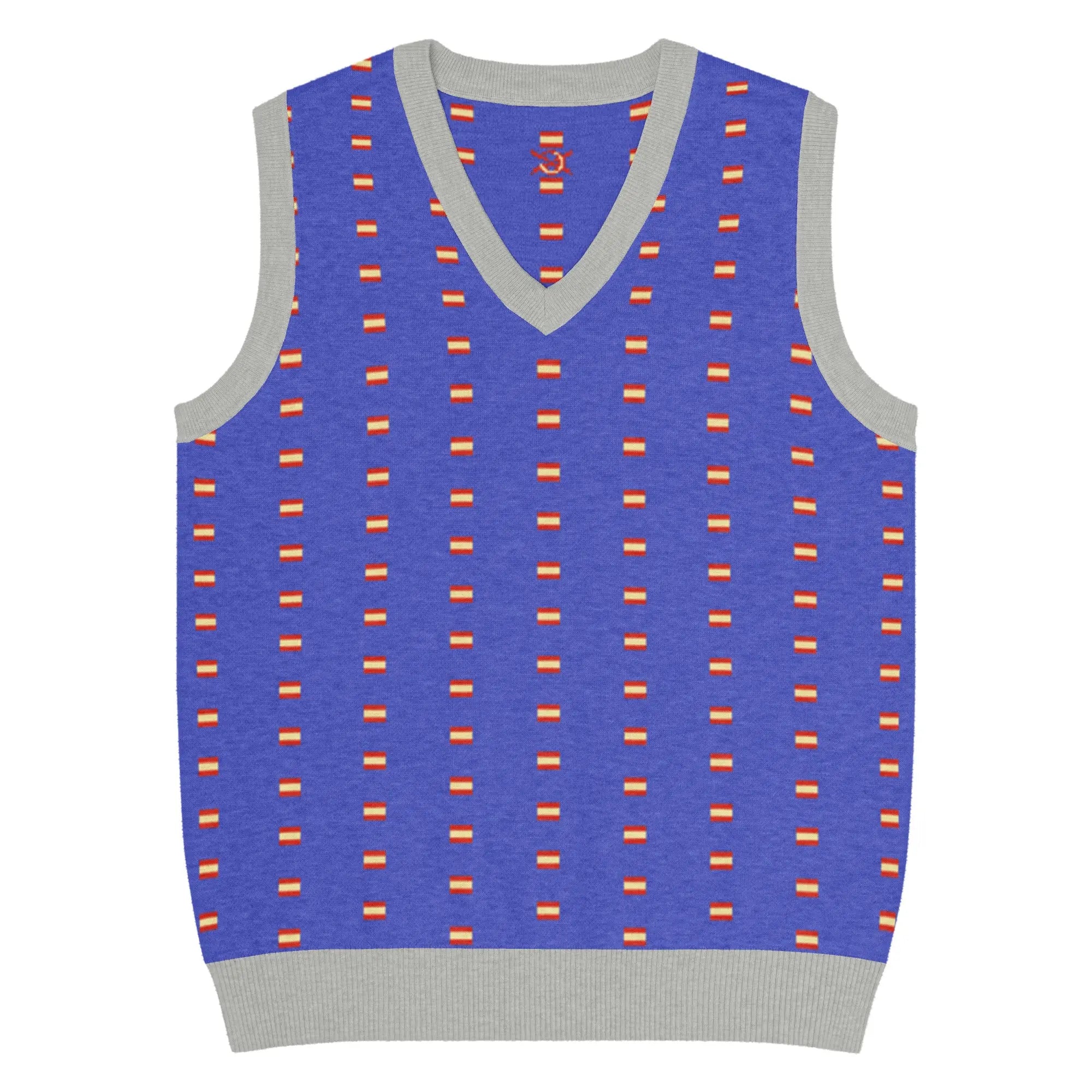 Comprar Chaleco Bandera España de punto con cuello pico La Flamenca de Borgoña Bandera España
