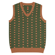 Comprar Chaleco Bandera de España de punto con cuello pico La Flamenca de Borgoña Bandera España