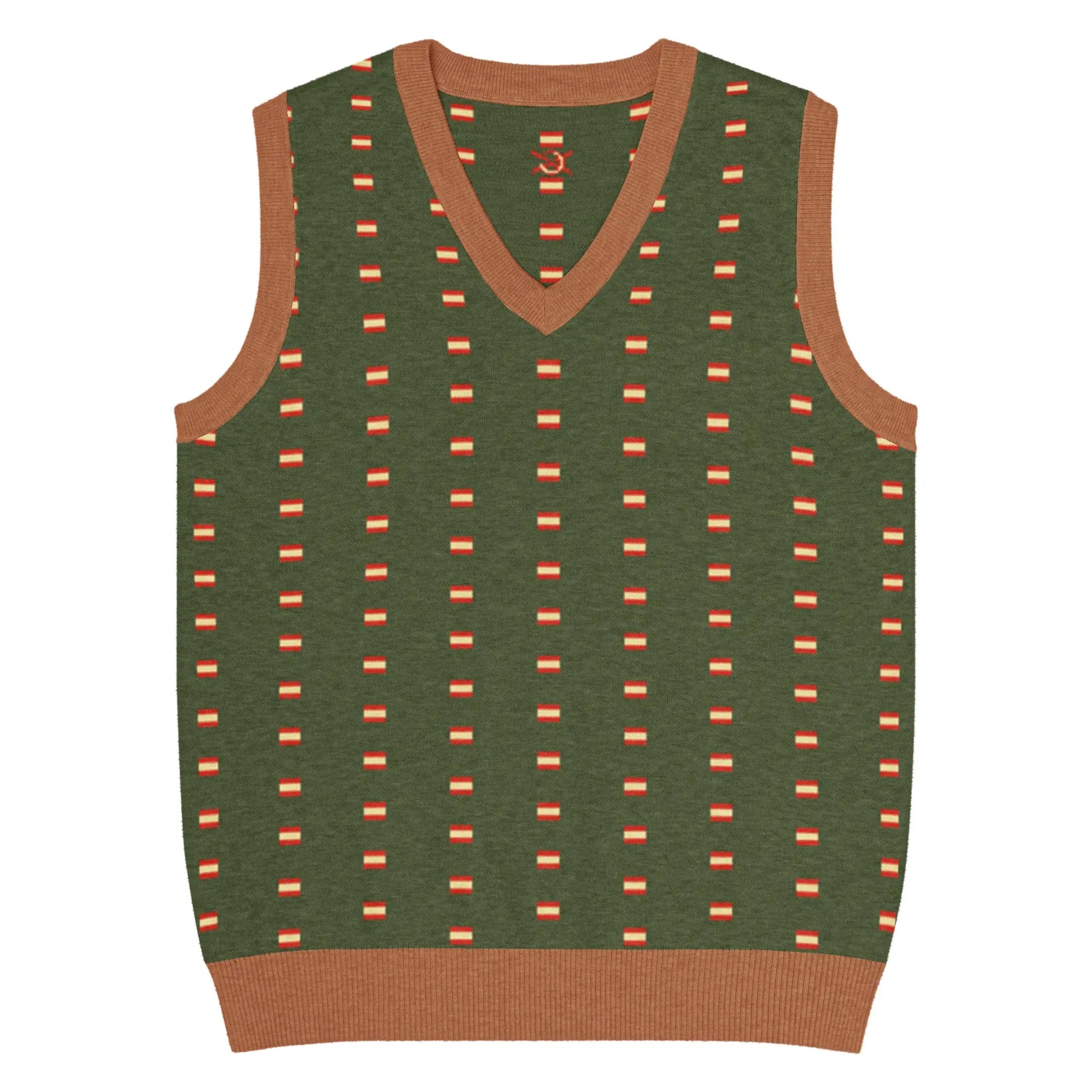 Comprar Chaleco Bandera de España de punto con cuello pico La Flamenca de Borgoña Bandera España