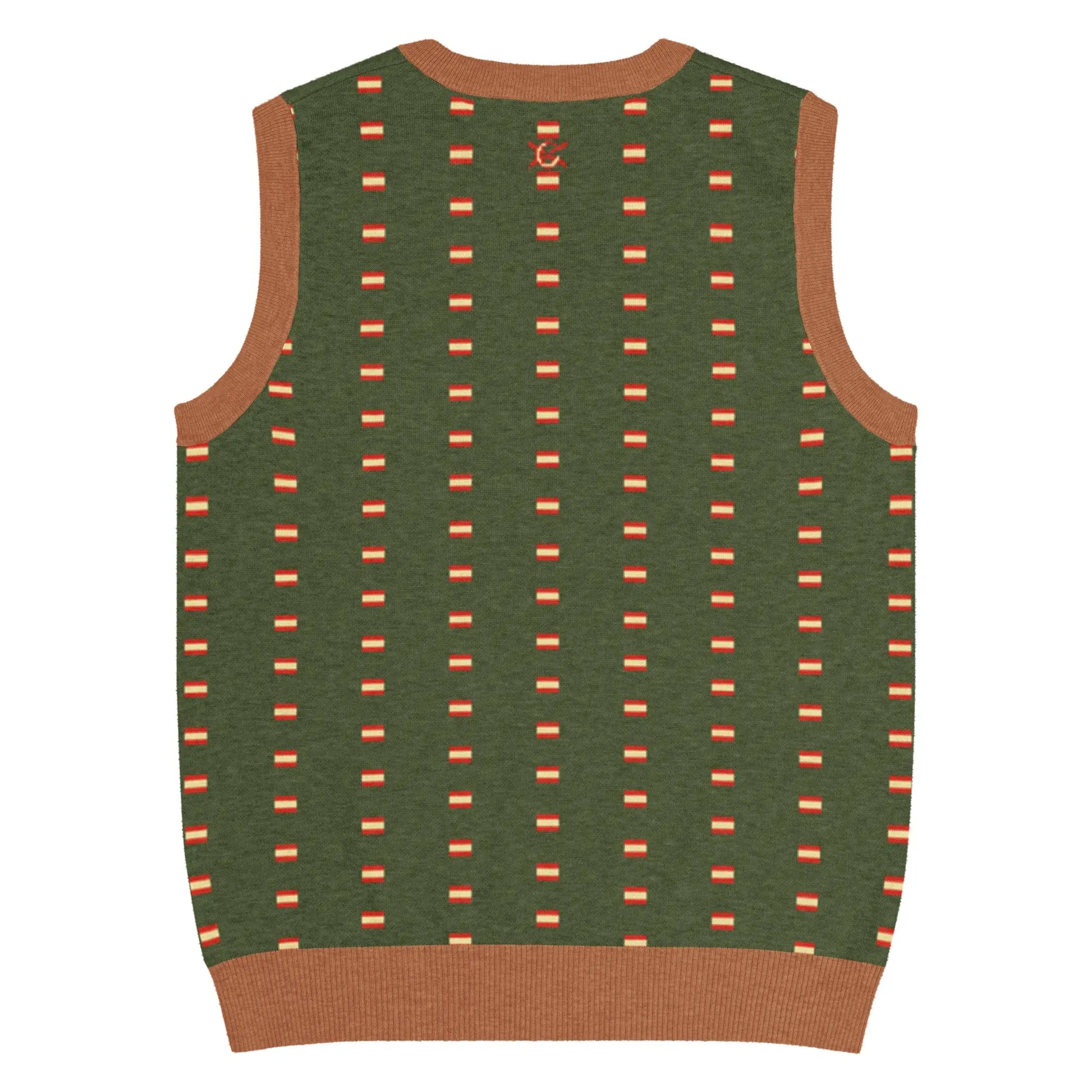 Comprar Chaleco Bandera de España de punto con cuello pico La Flamenca de Borgoña Bandera España