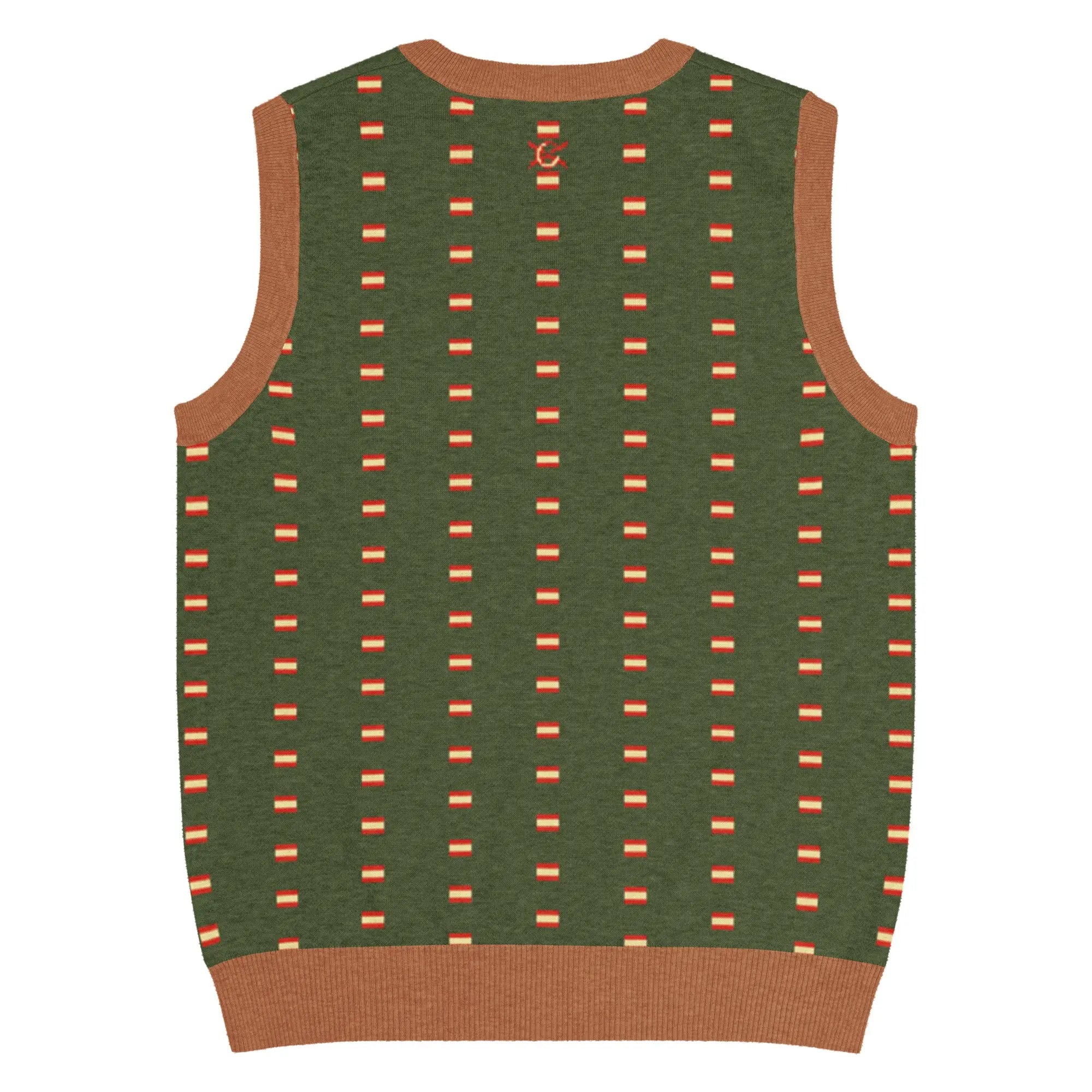 Comprar Chaleco Bandera de España de punto con cuello pico La Flamenca de Borgoña Bandera España