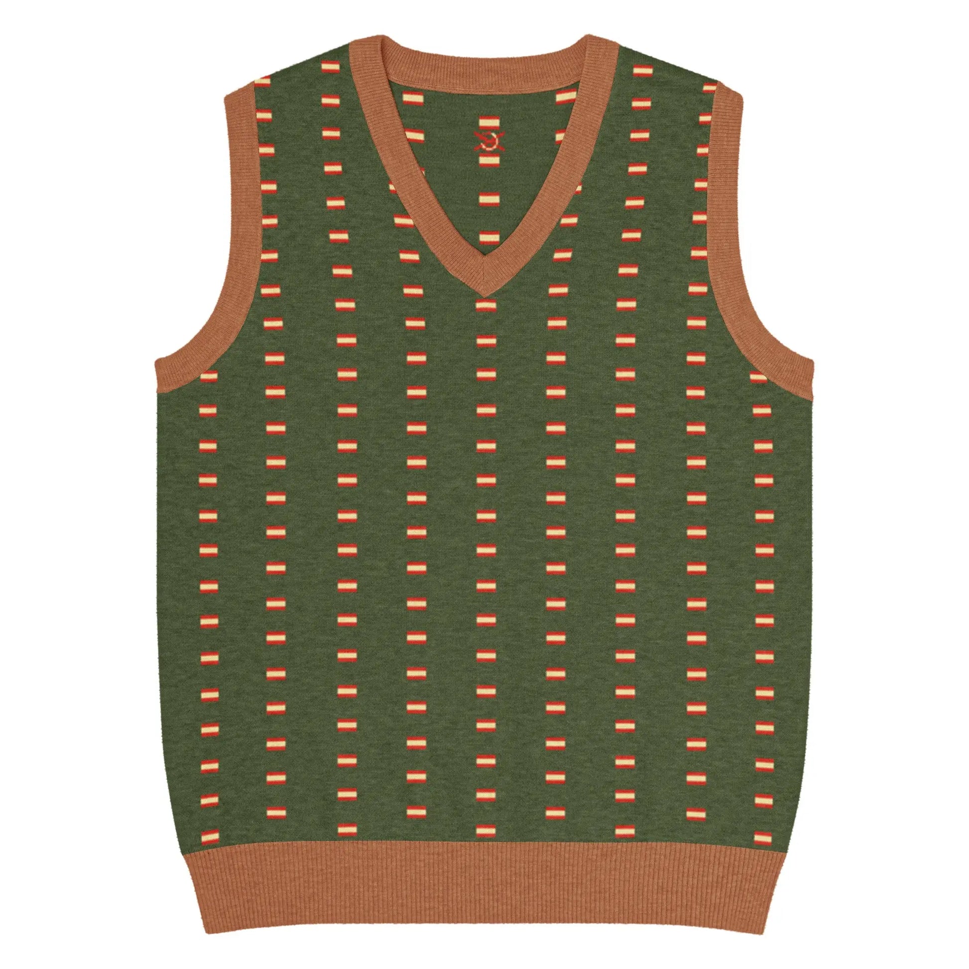 Comprar Chaleco Bandera de España de punto con cuello pico La Flamenca de Borgoña Bandera España