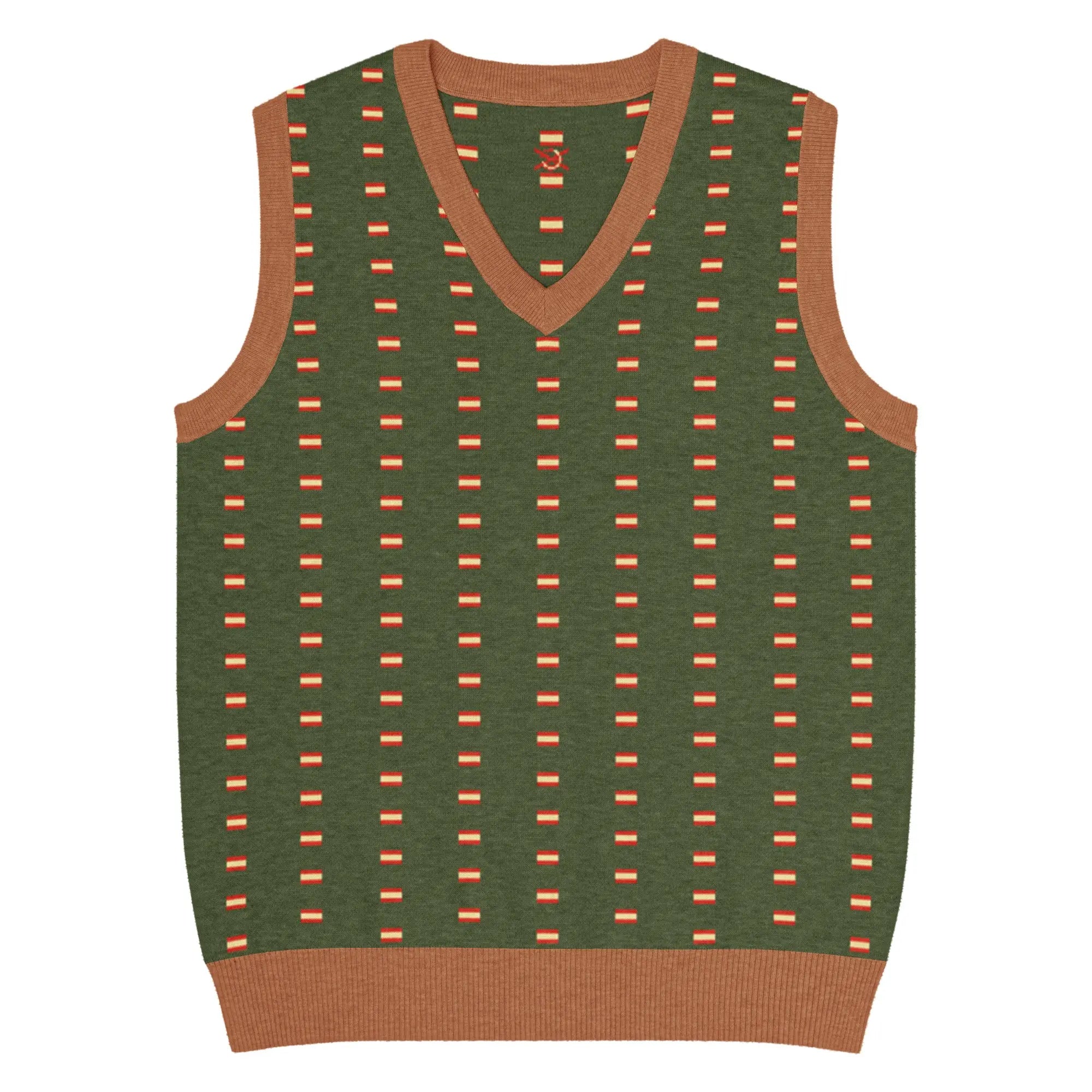 Comprar Chaleco Bandera de España de punto con cuello pico La Flamenca de Borgoña Bandera España